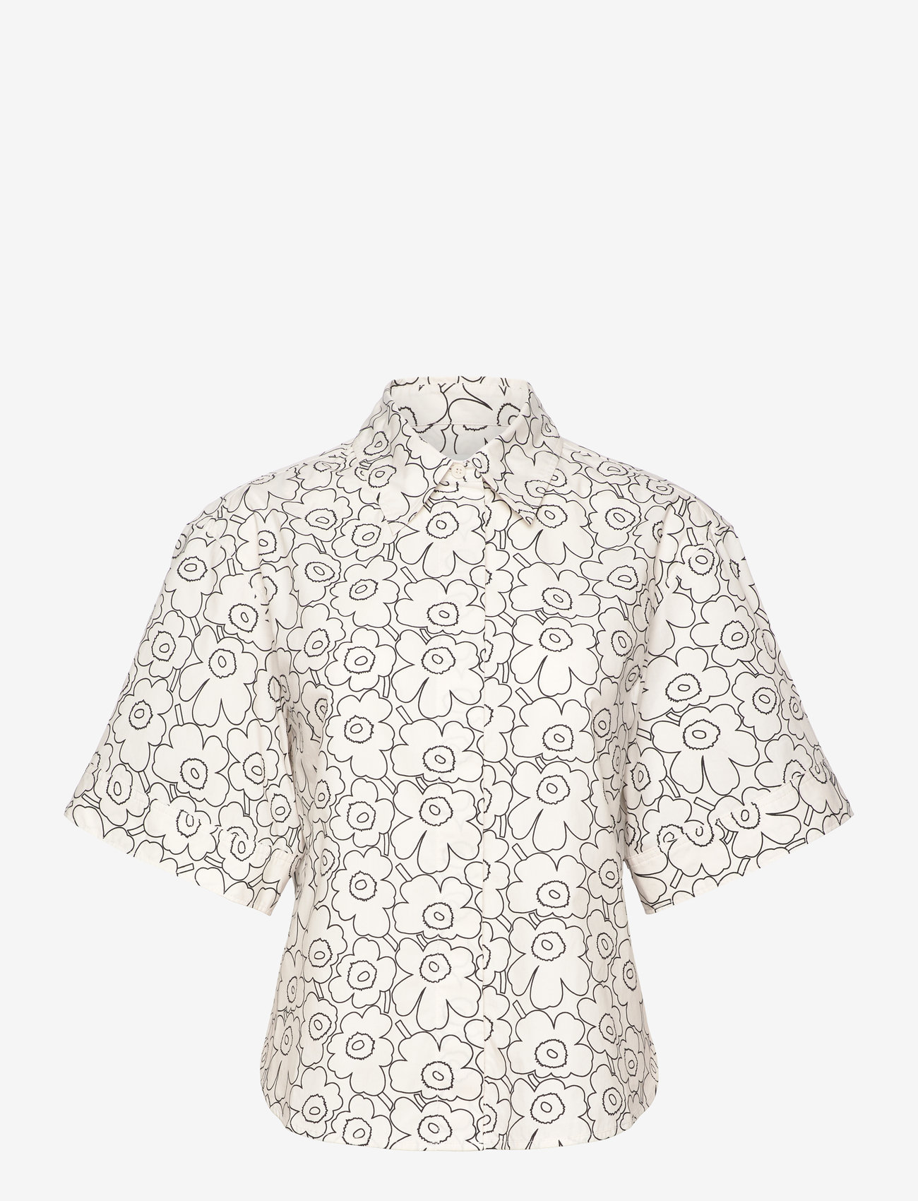 Marimekko - STANDARDI PIIRTO UNIKKO - krekli ar īsām piedurknēm - white, black - 0