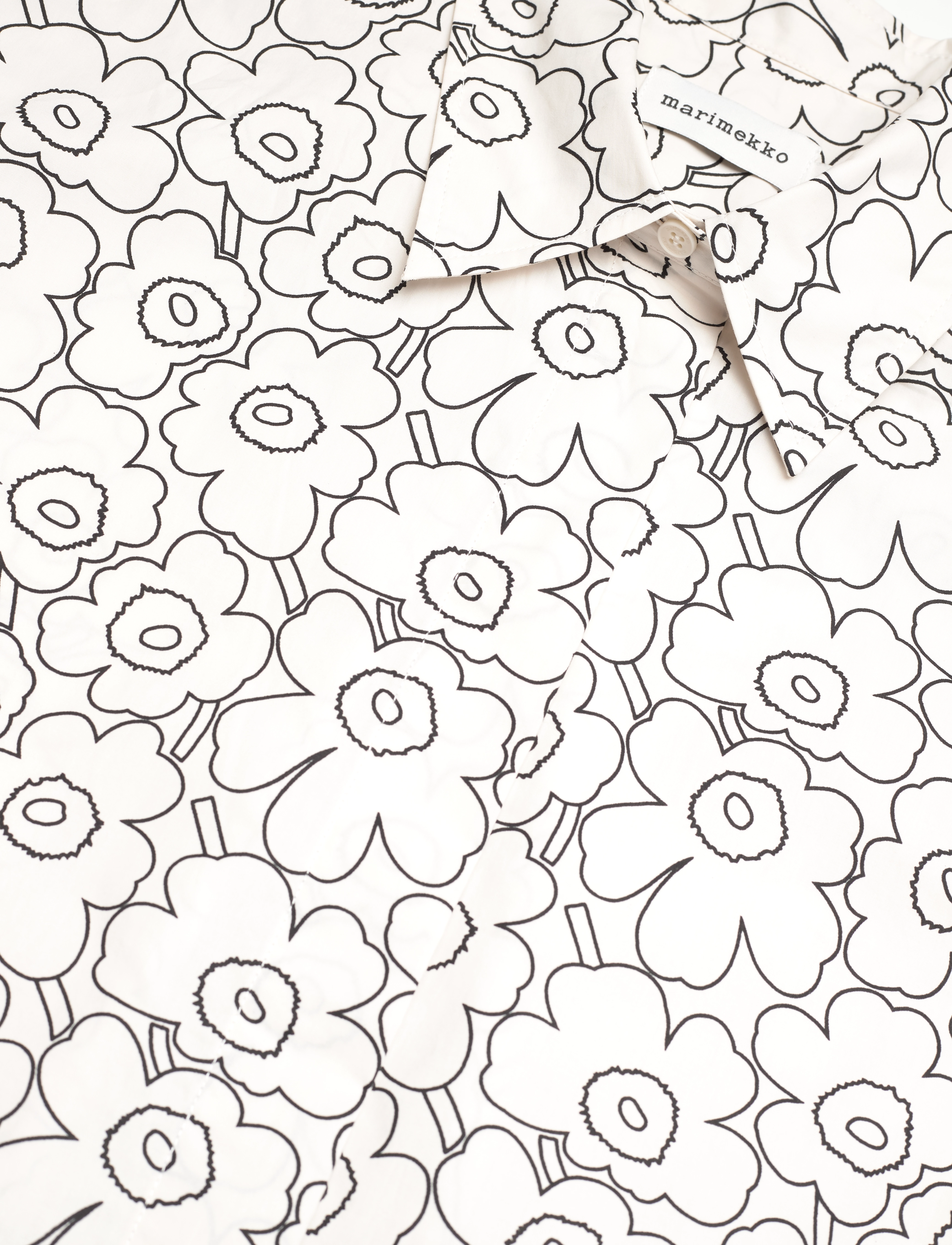 Marimekko - STANDARDI PIIRTO UNIKKO - white, black - 2