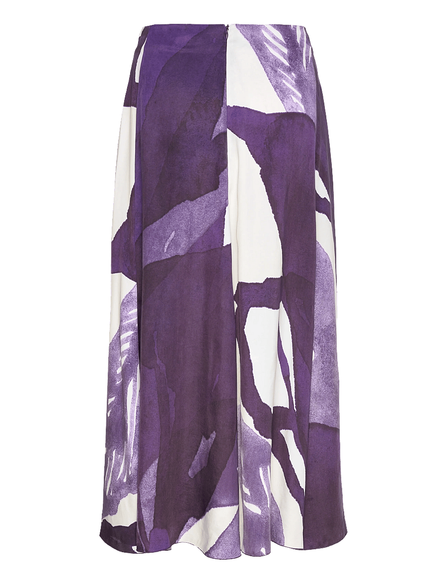 Marimekko - MUOVAUS KYLMÄNKUKKA - midi nederdele - violet, off white - 2