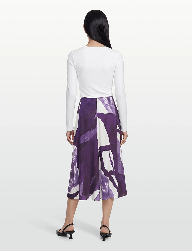 Marimekko - MUOVAUS KYLMÄNKUKKA - midi skirts - violet, off white - 4