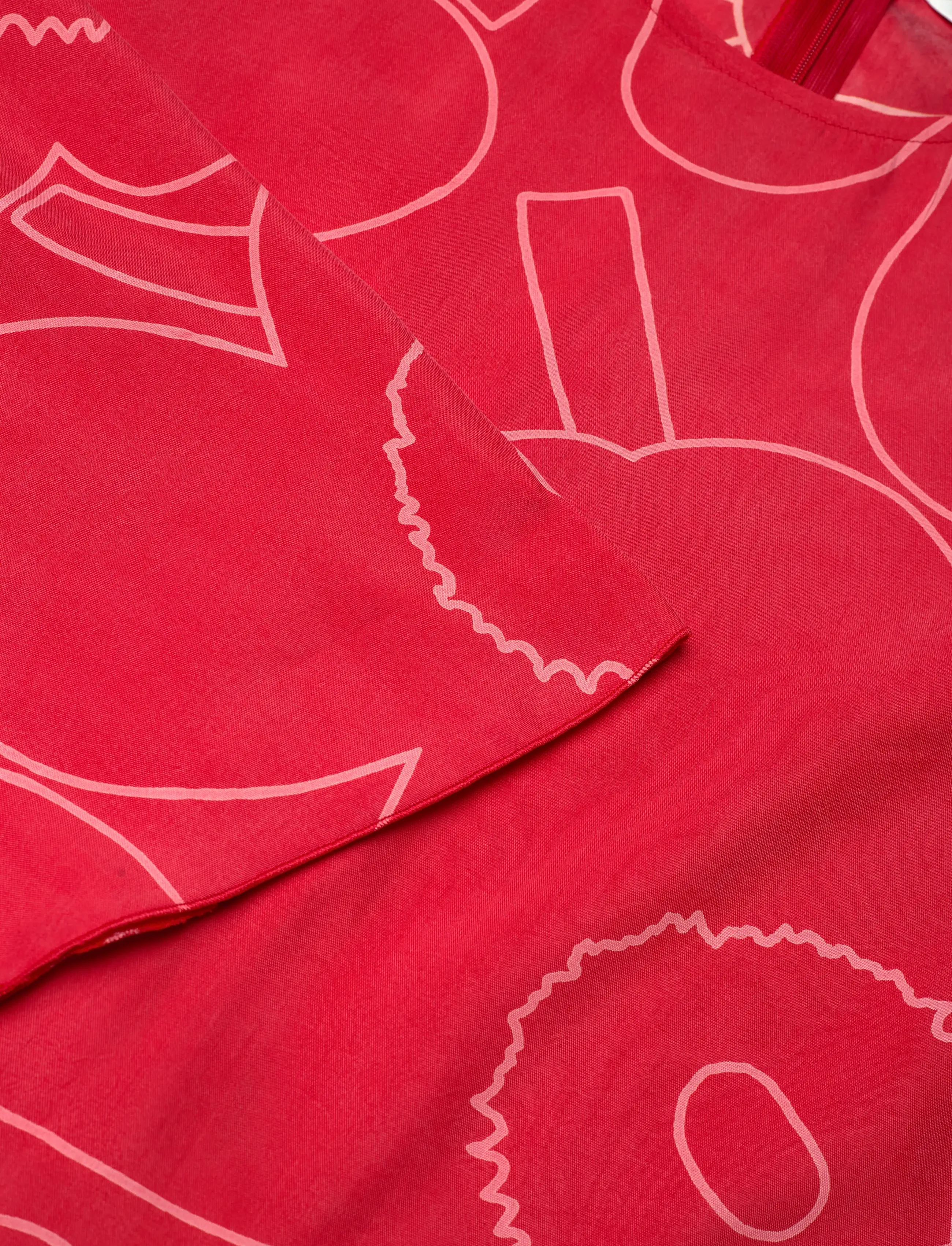 Marimekko - FLUIDI PIIRTO UNIKKO - maksikleidid - red, red - 5