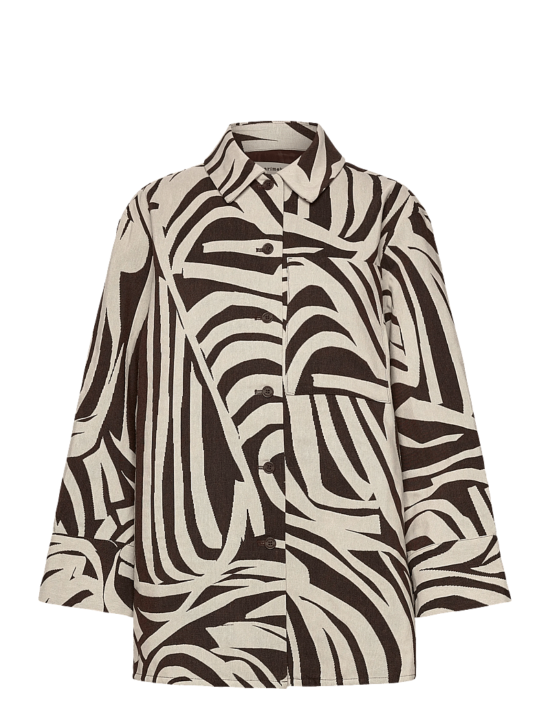 Marimekko - RAKENNE JOKURAITA - teksasärgid - light beige, dark brown - 1