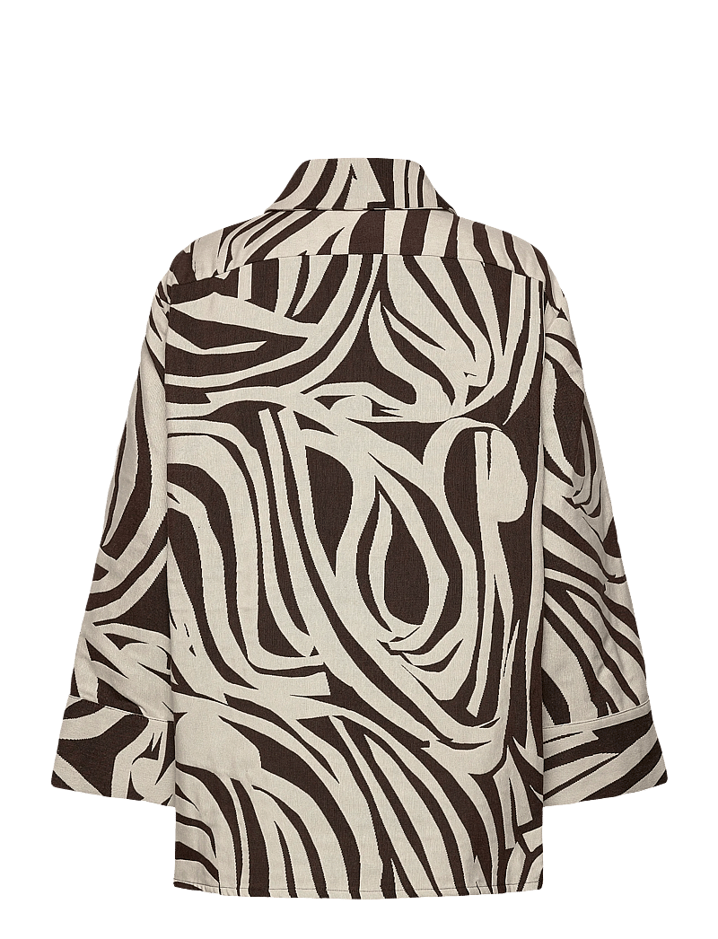 Marimekko - RAKENNE JOKURAITA - teksasärgid - light beige, dark brown - 2