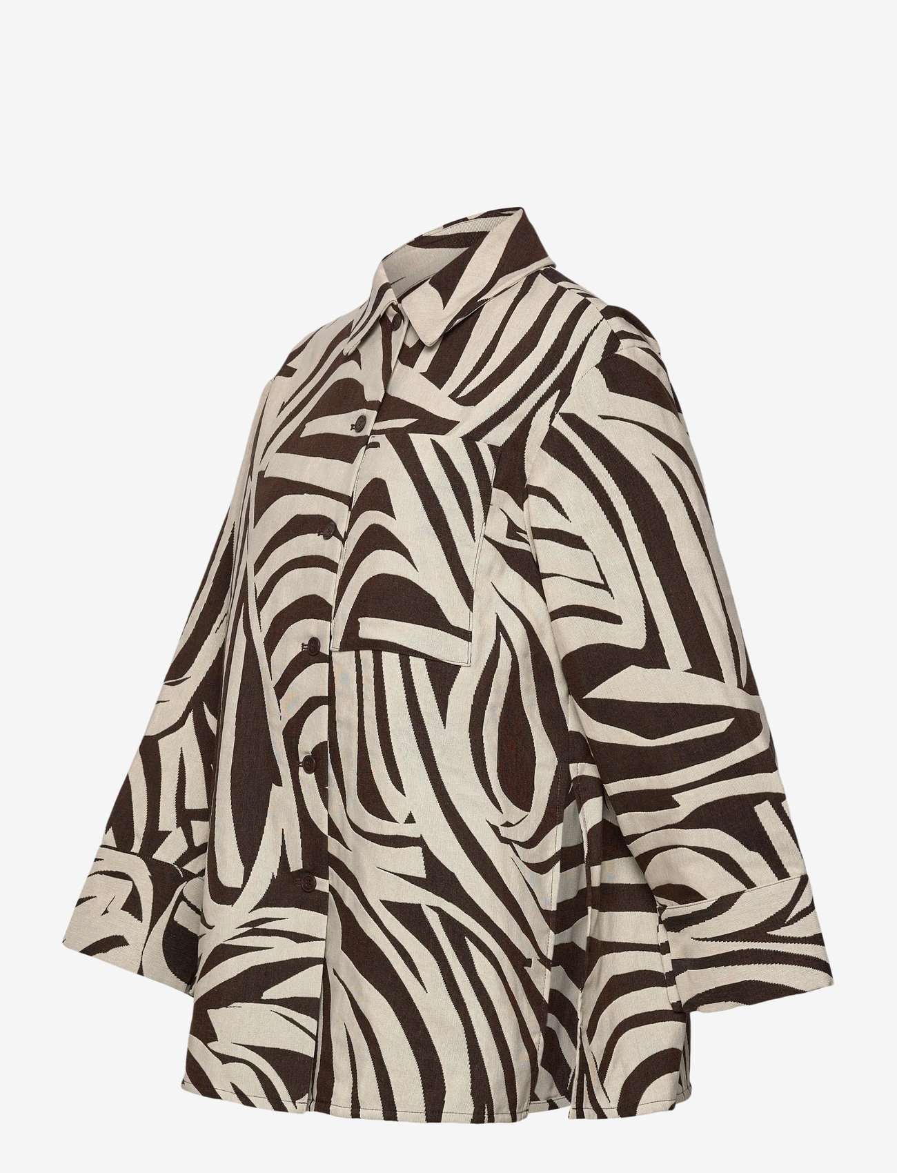Marimekko - RAKENNE JOKURAITA - jeanshemden - light beige, dark brown - 3