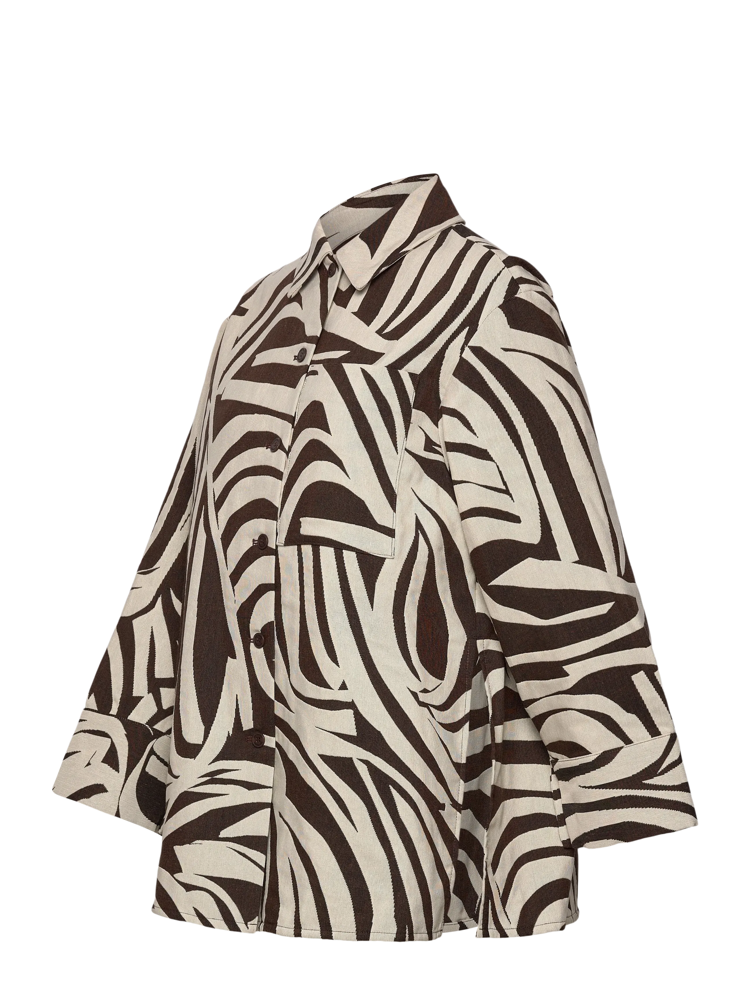 Marimekko - RAKENNE JOKURAITA - langärmlige hemden - light beige, dark brown - 3