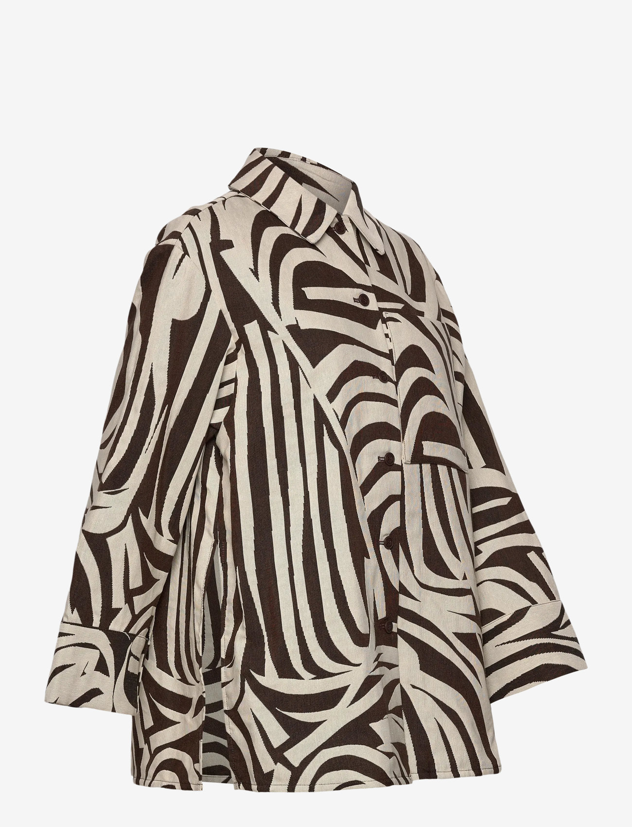 Marimekko - RAKENNE JOKURAITA - jeanshemden - light beige, dark brown - 4