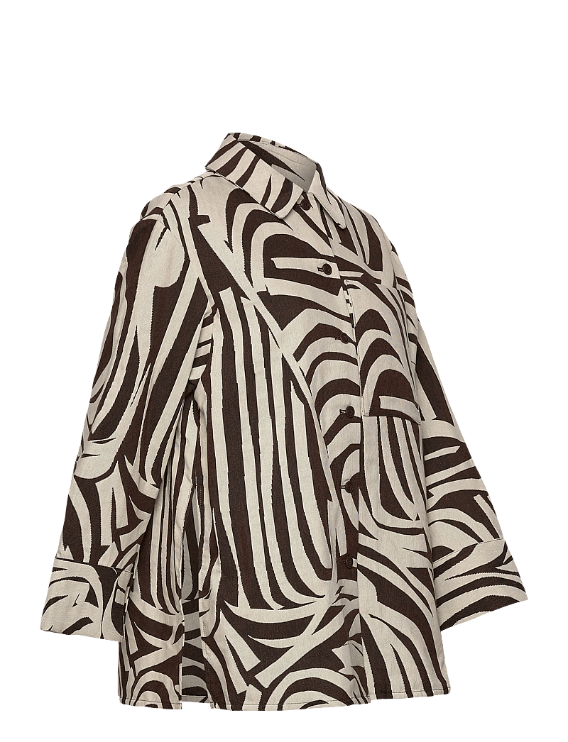 Marimekko - RAKENNE JOKURAITA - teksasärgid - light beige, dark brown - 4