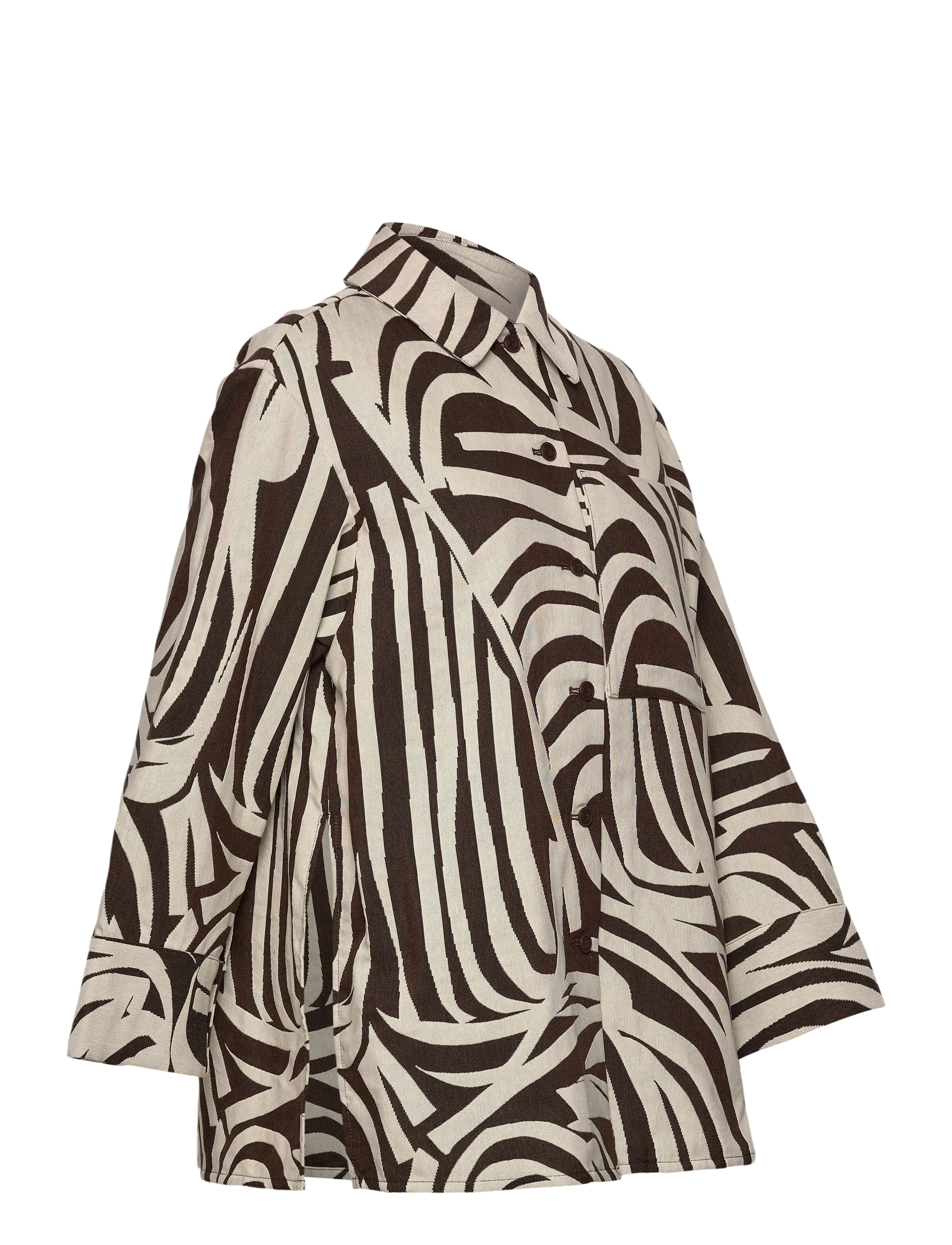 Marimekko - RAKENNE JOKURAITA - langärmlige hemden - light beige, dark brown - 4