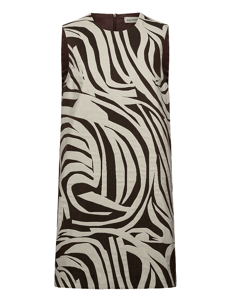 Marimekko - HAHMO JOKURAITA - midi kjoler - light beige, dark brown - 1