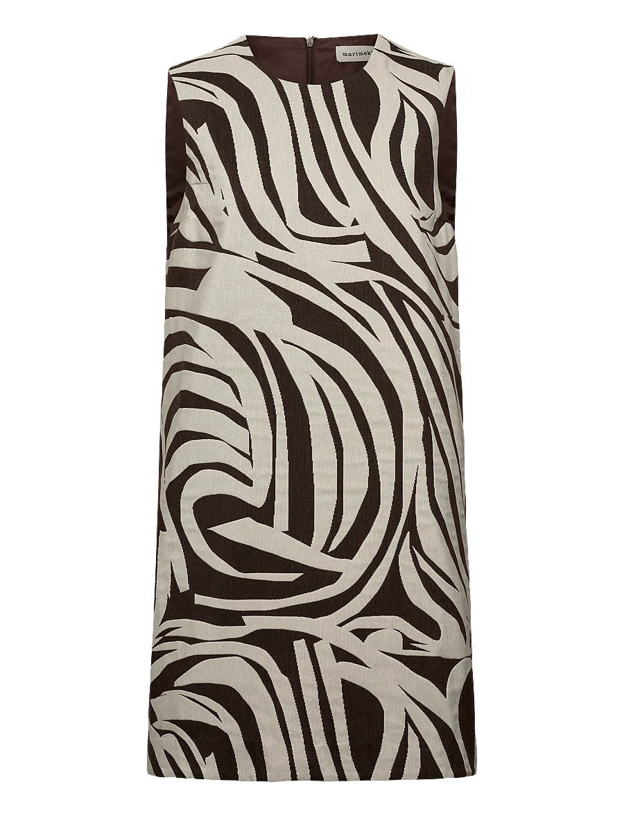 Marimekko - HAHMO JOKURAITA - midiklänningar - light beige, dark brown - 1