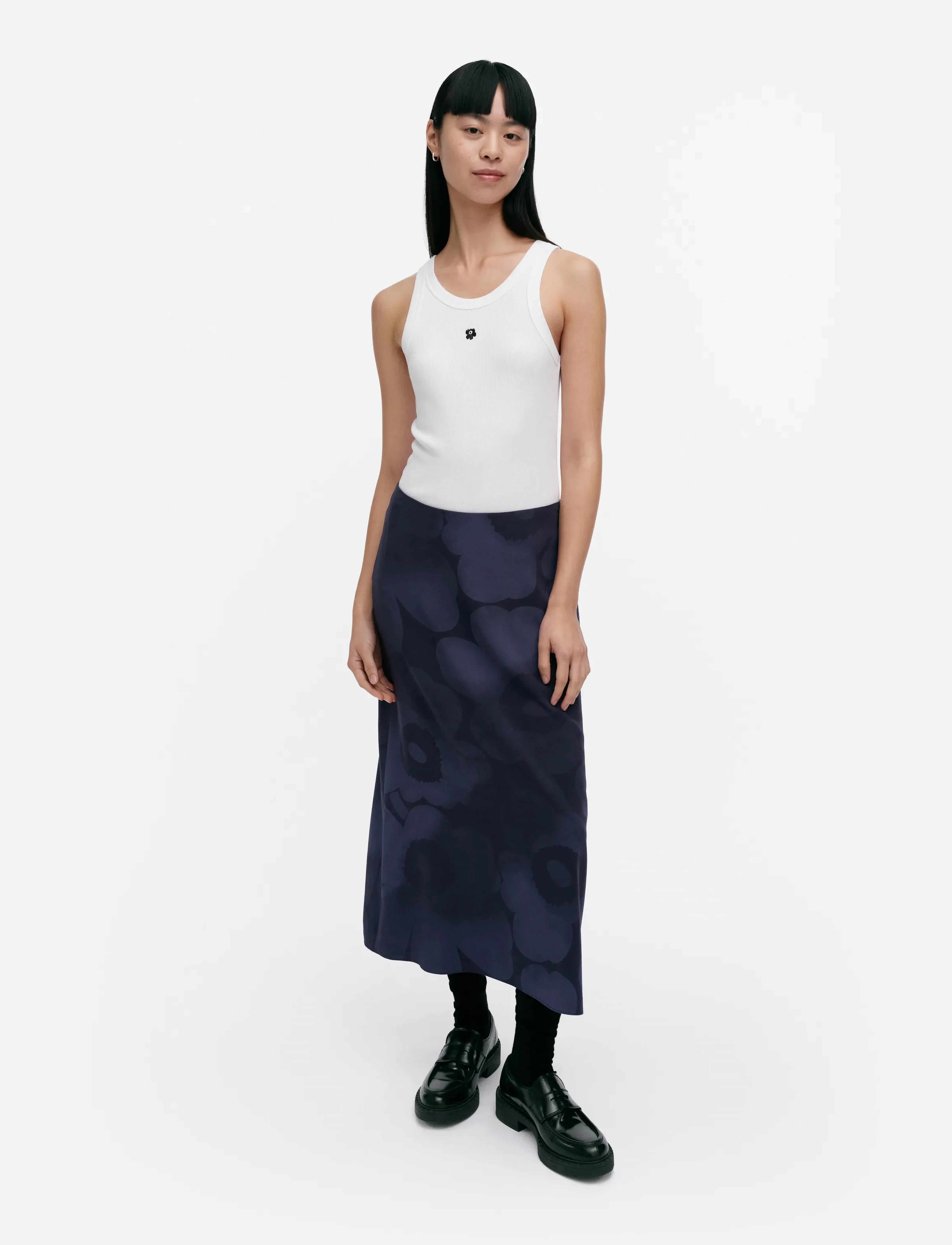Marimekko KORKEAT AKVARELLI UNIKKO - Midiseelikud - DARK BLUE, BLUE / purple
