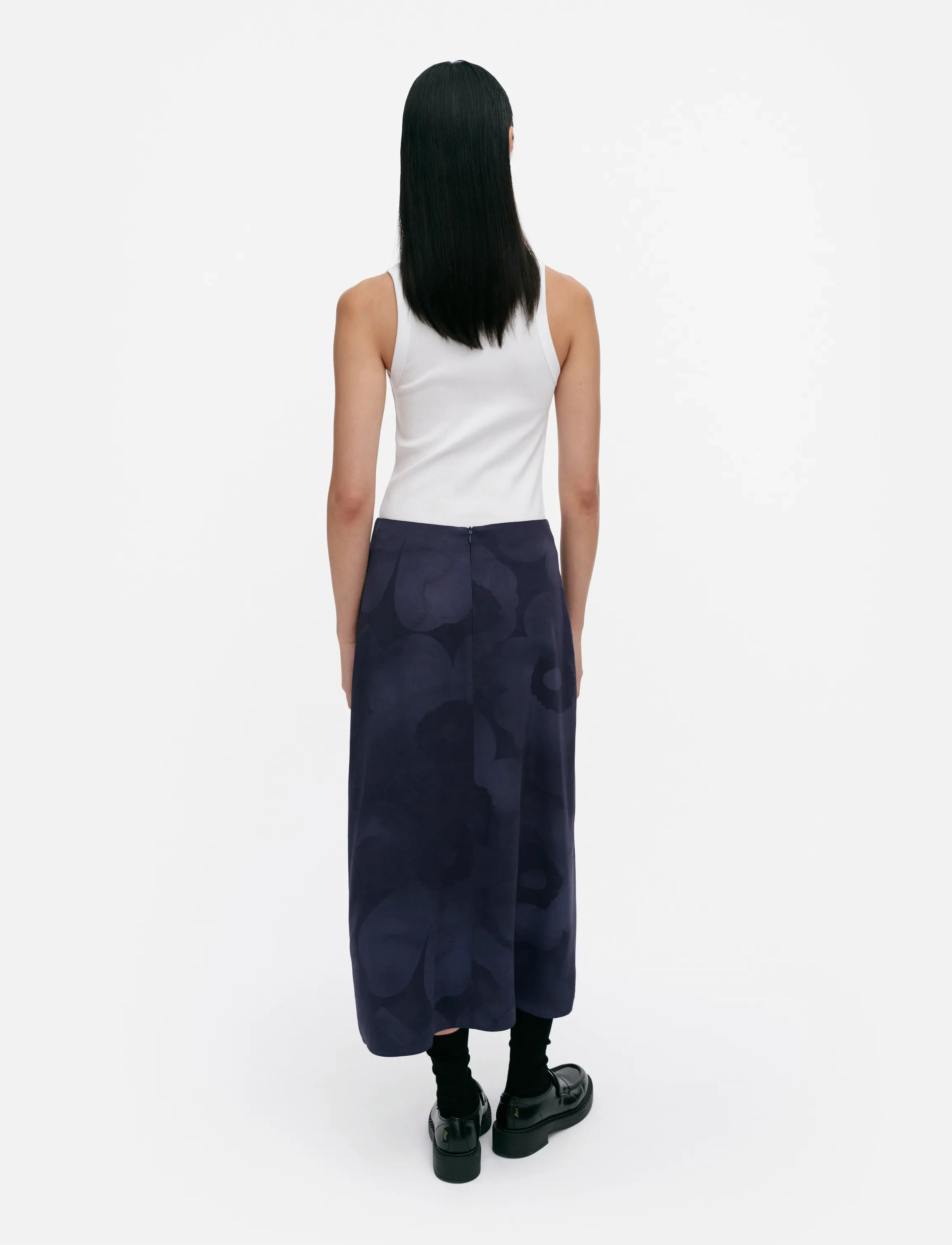 Marimekko - KORKEAT AKVARELLI UNIKKO - midi kjolar - dark blue, blue - 3