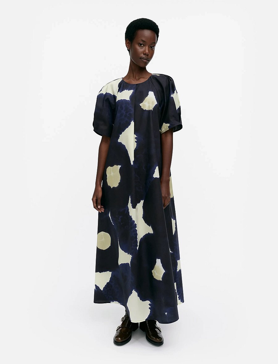 Marimekko - JUHLINTA KEHÄKUKKA - dark blue, light yellow - 0