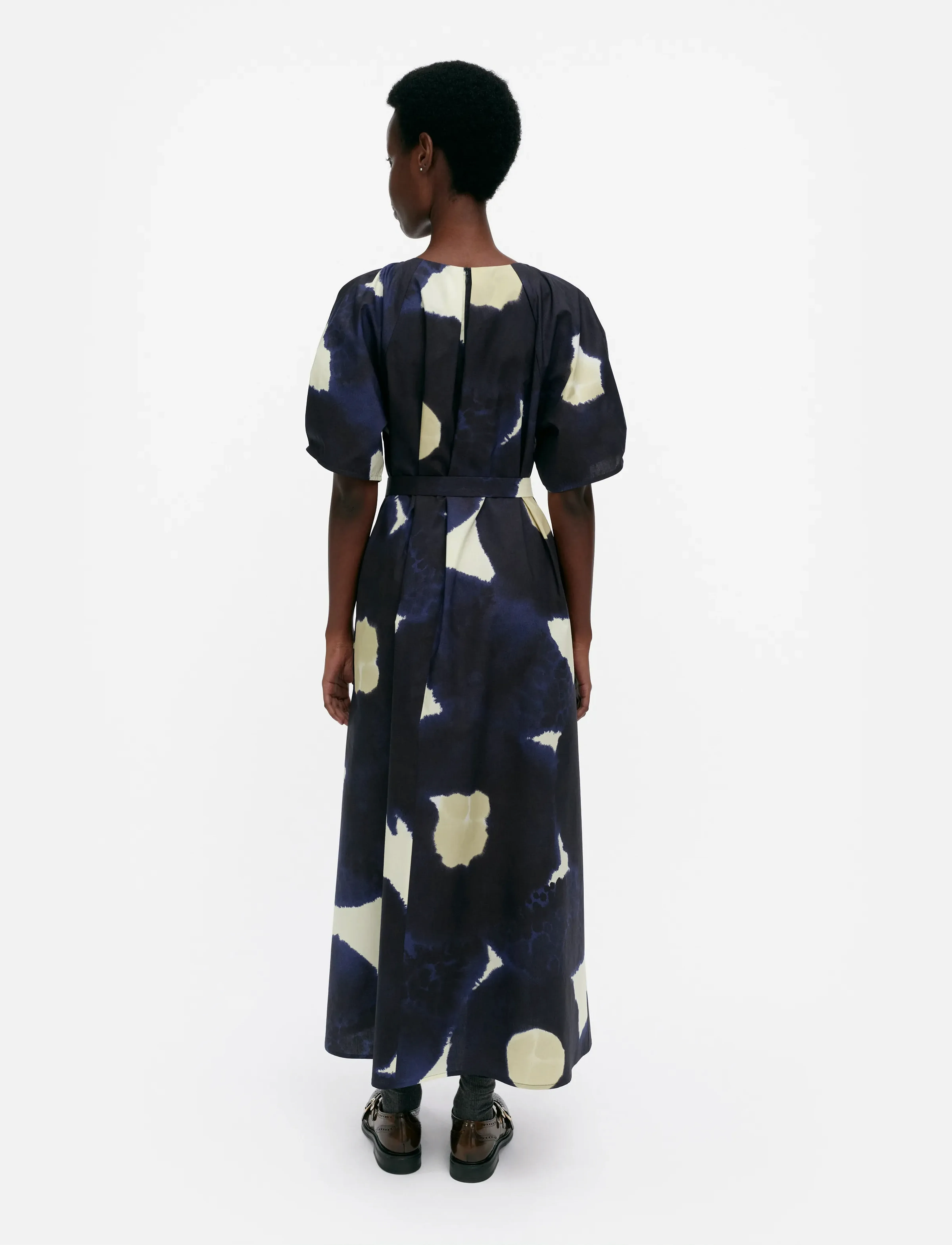 Marimekko - JUHLINTA KEHÄKUKKA - dark blue, light yellow - 4