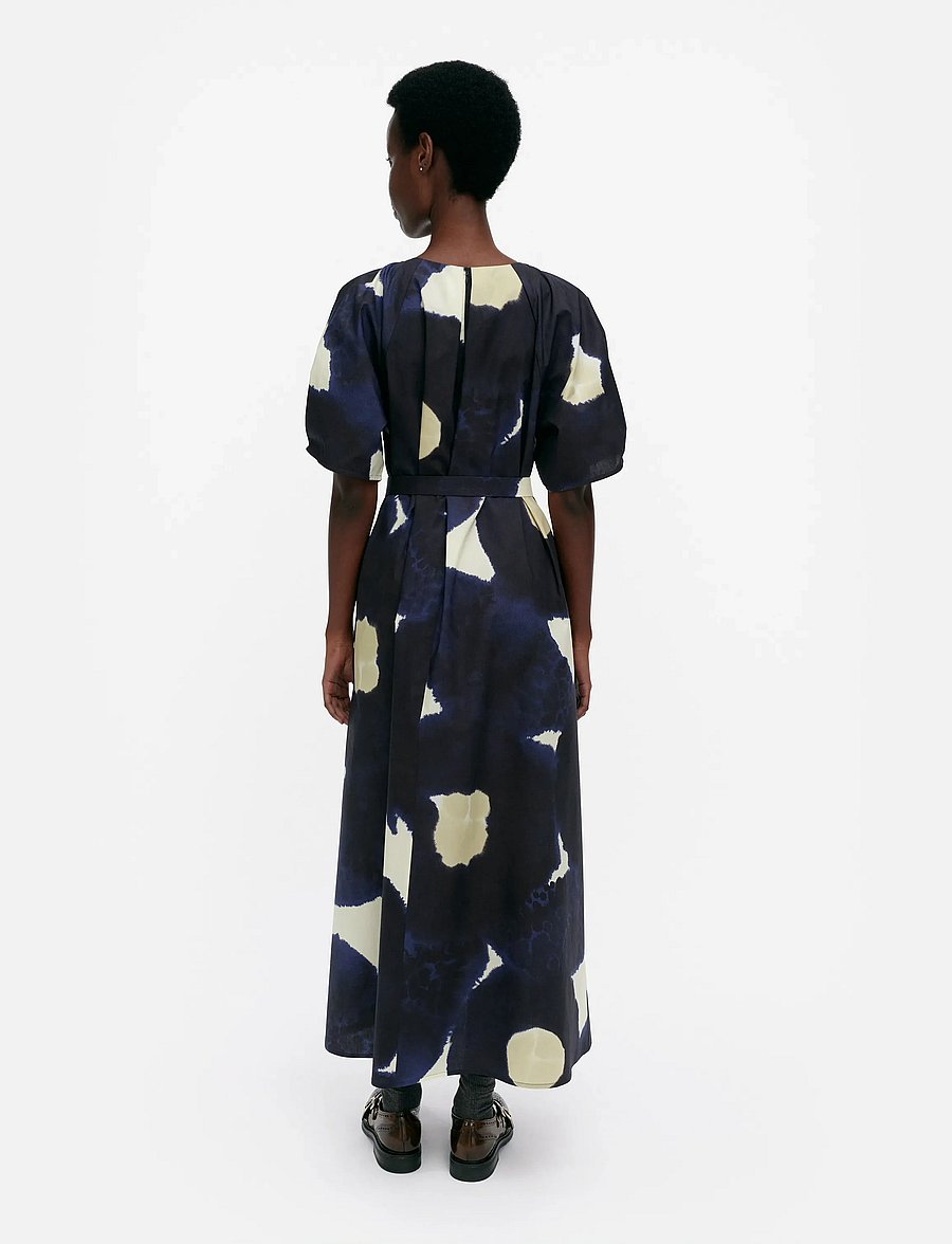 Marimekko - JUHLINTA KEHÄKUKKA - dark blue, light yellow - 4