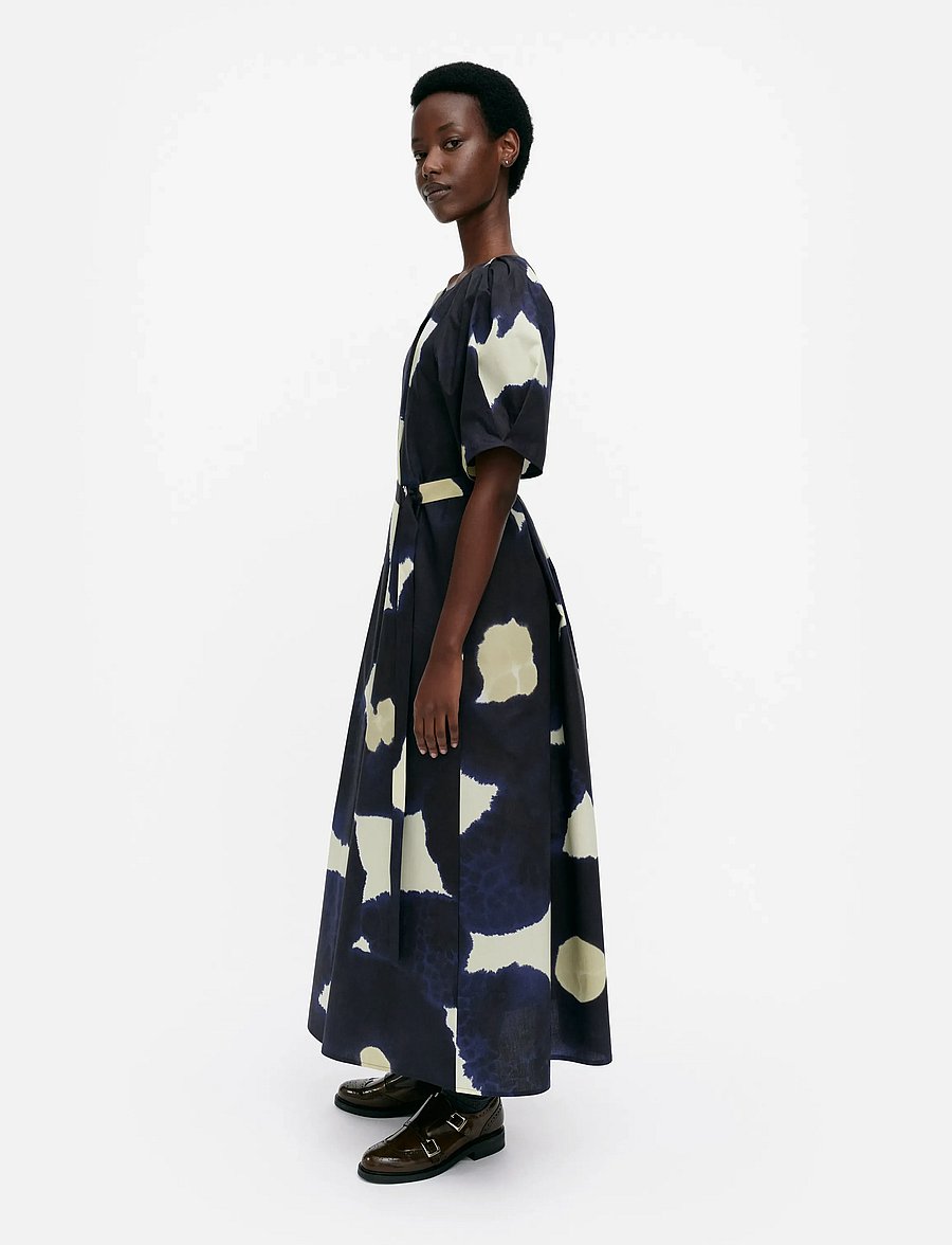 Marimekko - JUHLINTA KEHÄKUKKA - dark blue, light yellow - 5