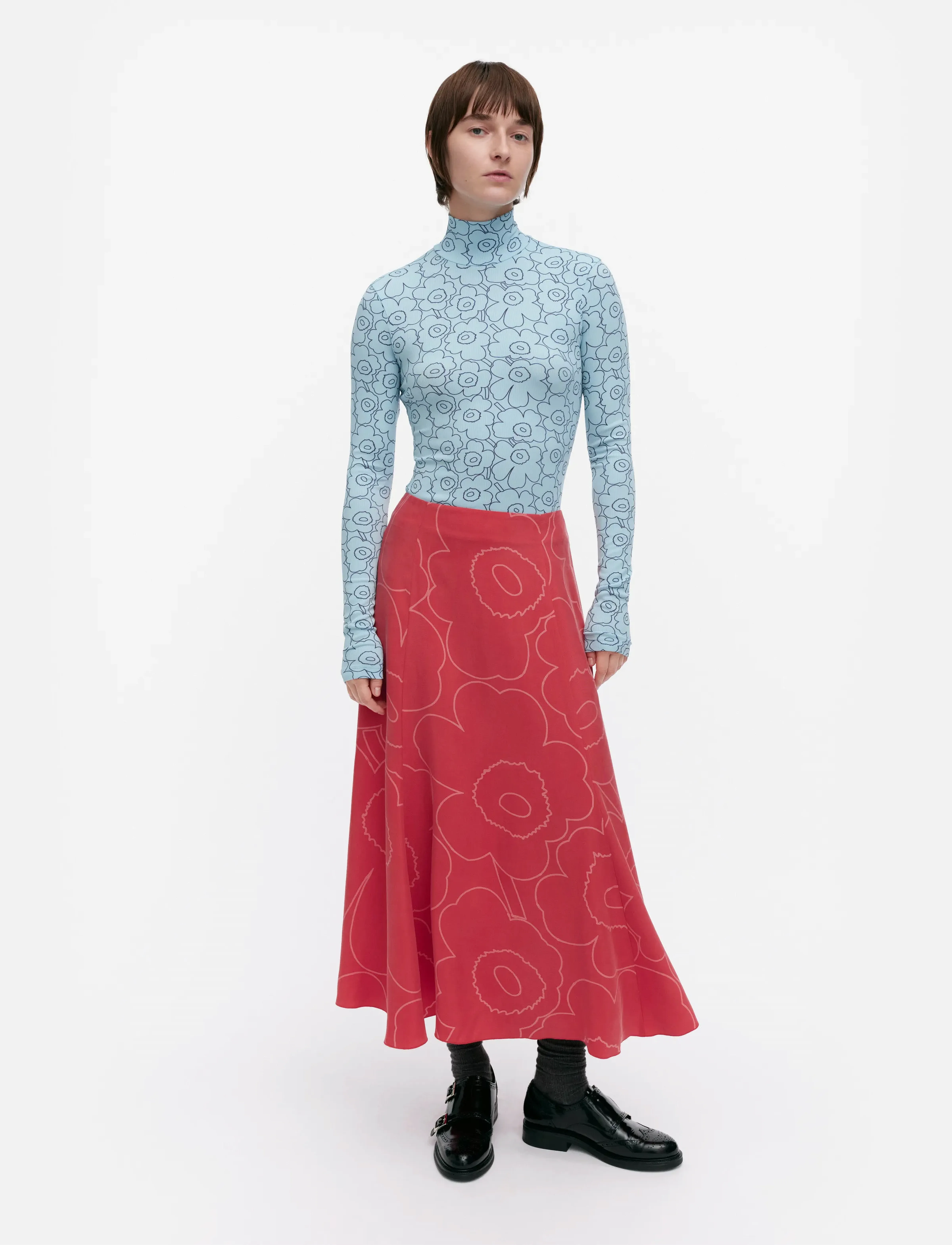 Marimekko MUOVAUS PIIRTO UNIKKO - Maxi nederdele - RED, RED / red