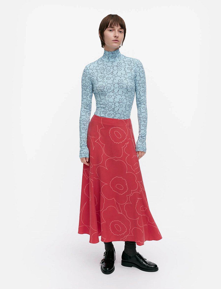 Marimekko - MUOVAUS PIIRTO UNIKKO - maxi nederdele - red, red - 0