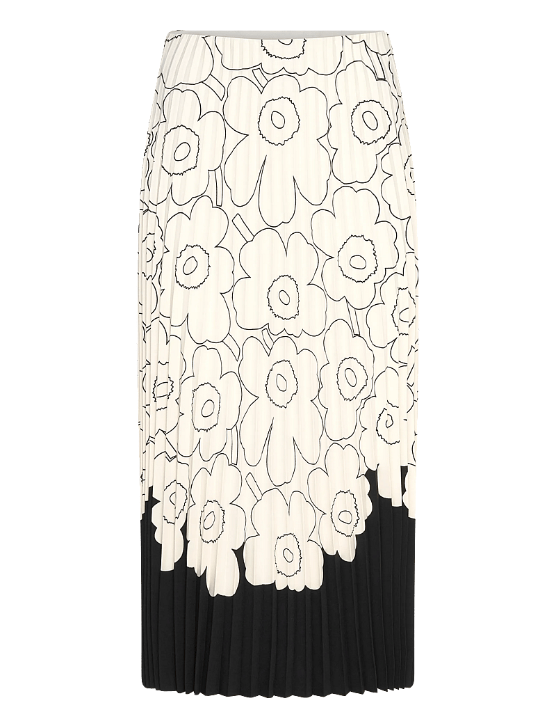 Marimekko - PIIRU PIIRTO UNIKKO PLACEMENT - faltenröcke - black, off white - 1