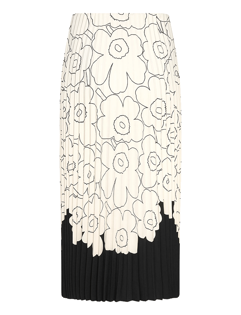 Marimekko - PIIRU PIIRTO UNIKKO PLACEMENT - faltenröcke - black, off white - 2