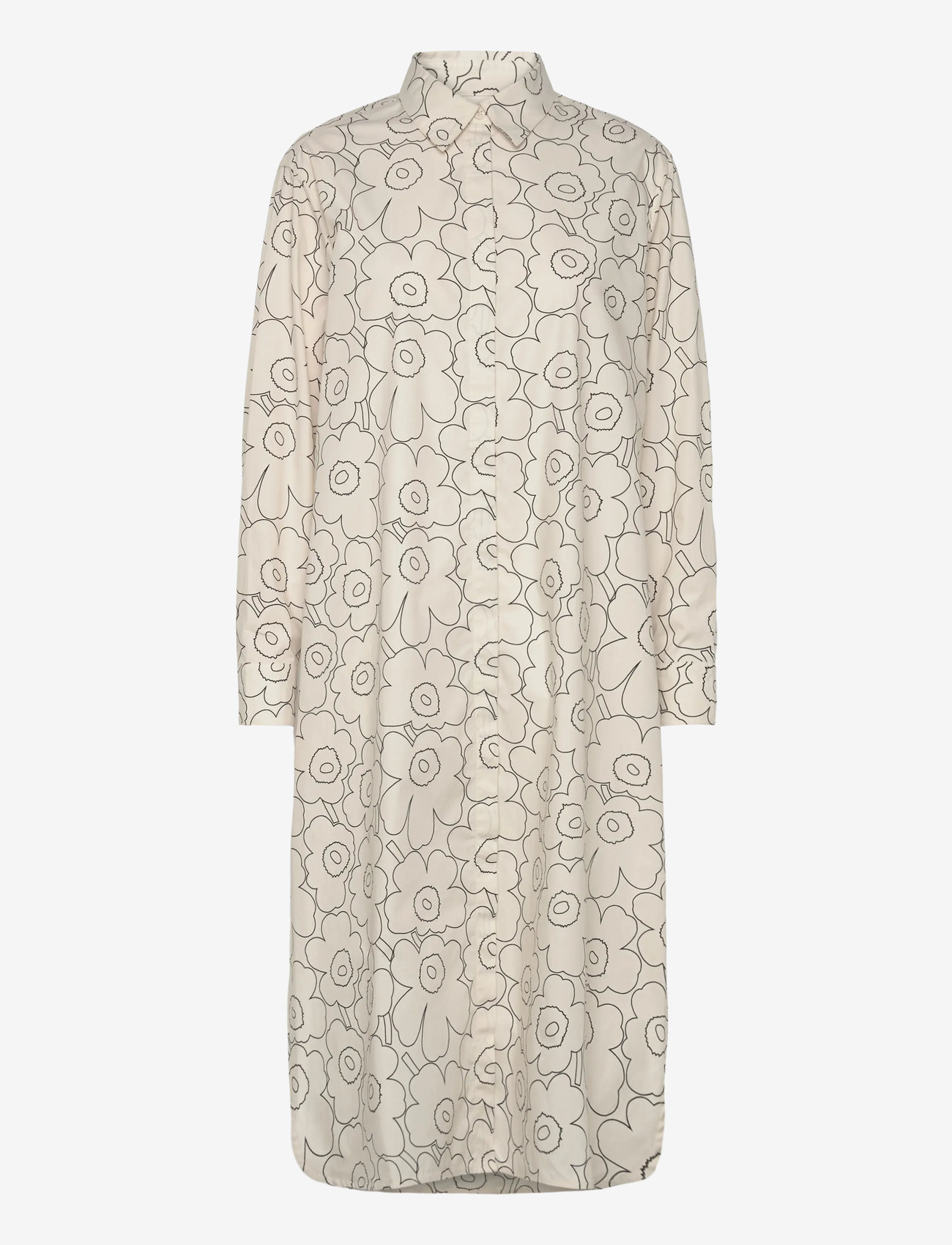 Marimekko - RUNOELMA PIIRTO UNIKKO - skjortklänningar - off white, black - 1
