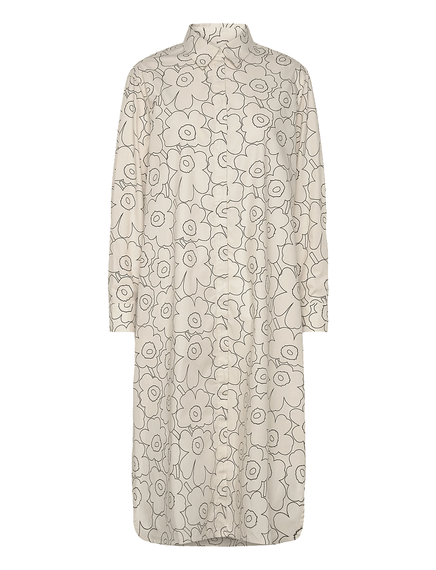 Marimekko - RUNOELMA PIIRTO UNIKKO - hemdkleider - off white, black - 1