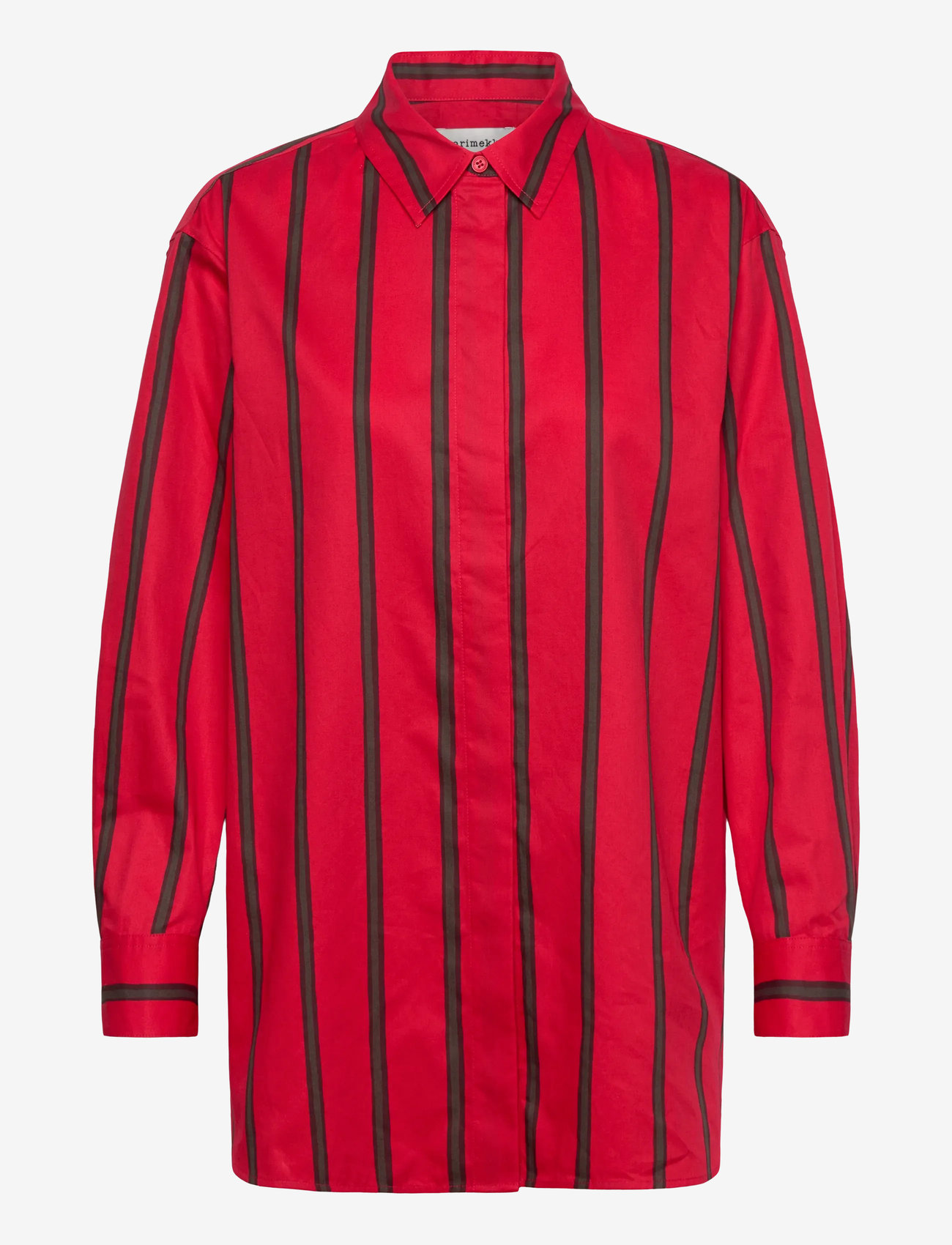 Marimekko - RUOSTE PUHVELI - pikkade varrukatega särgid - red, dark brown - 1