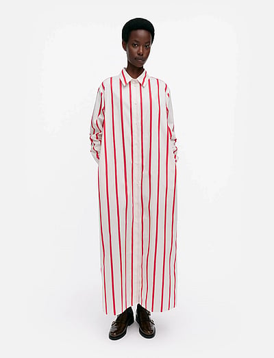 Marimekko MUOVATA PUHVELI - Mekot - OFF WHITE, RED / red