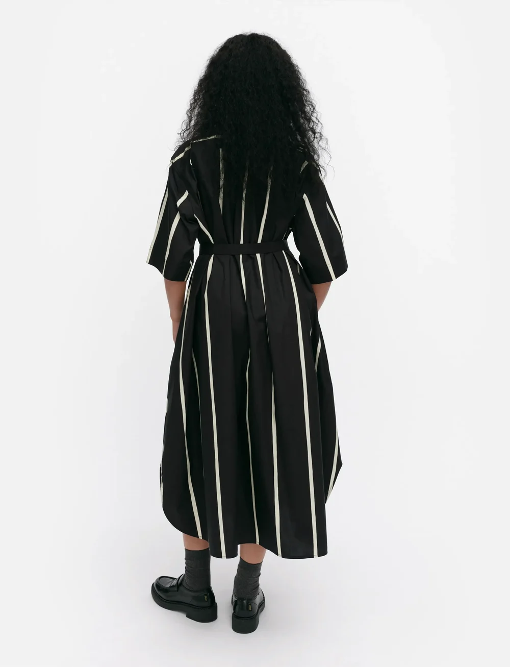 Marimekko - PAPERI PUHVELI - hemdkleider - black, light yellow - 4