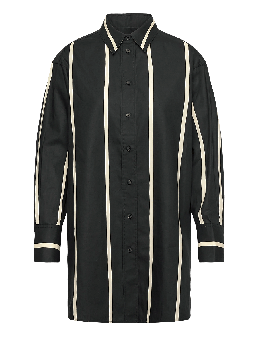 Marimekko - NILA PUHVELI - langärmlige hemden - black, light yellow - 1