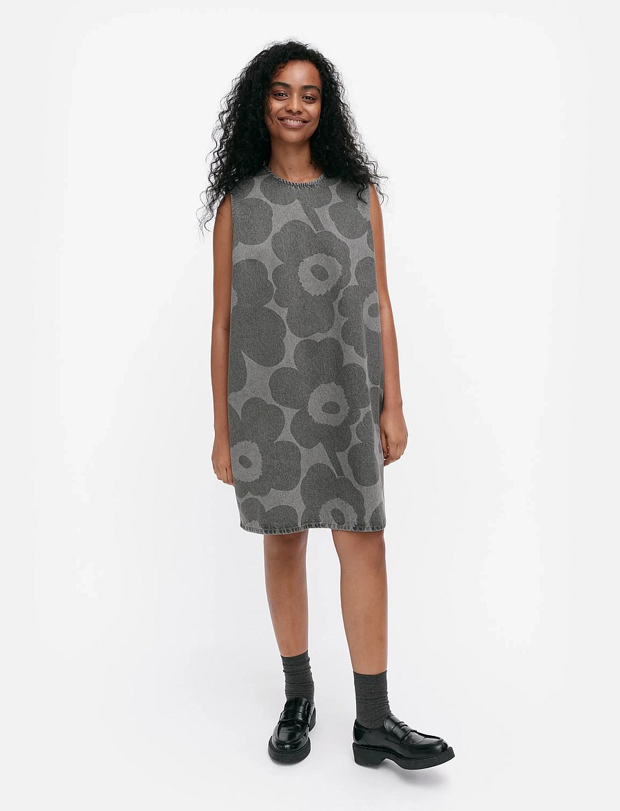 Marimekko - MARIDENIM SOMASTI UNIKKO - midikleider - light grey - 0