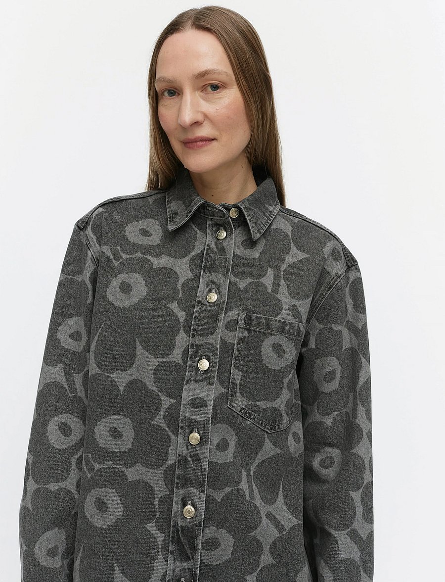 Marimekko - MARIDENIM VAIHE UNIKKO - langärmlige hemden - light grey - 3