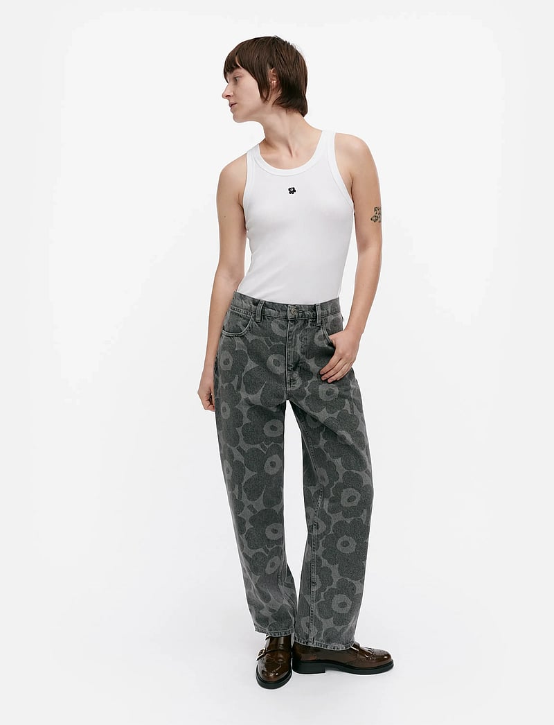Marimekko - MARIDENIM BARREL UNIKKO - barrel jeans - light grey - 0