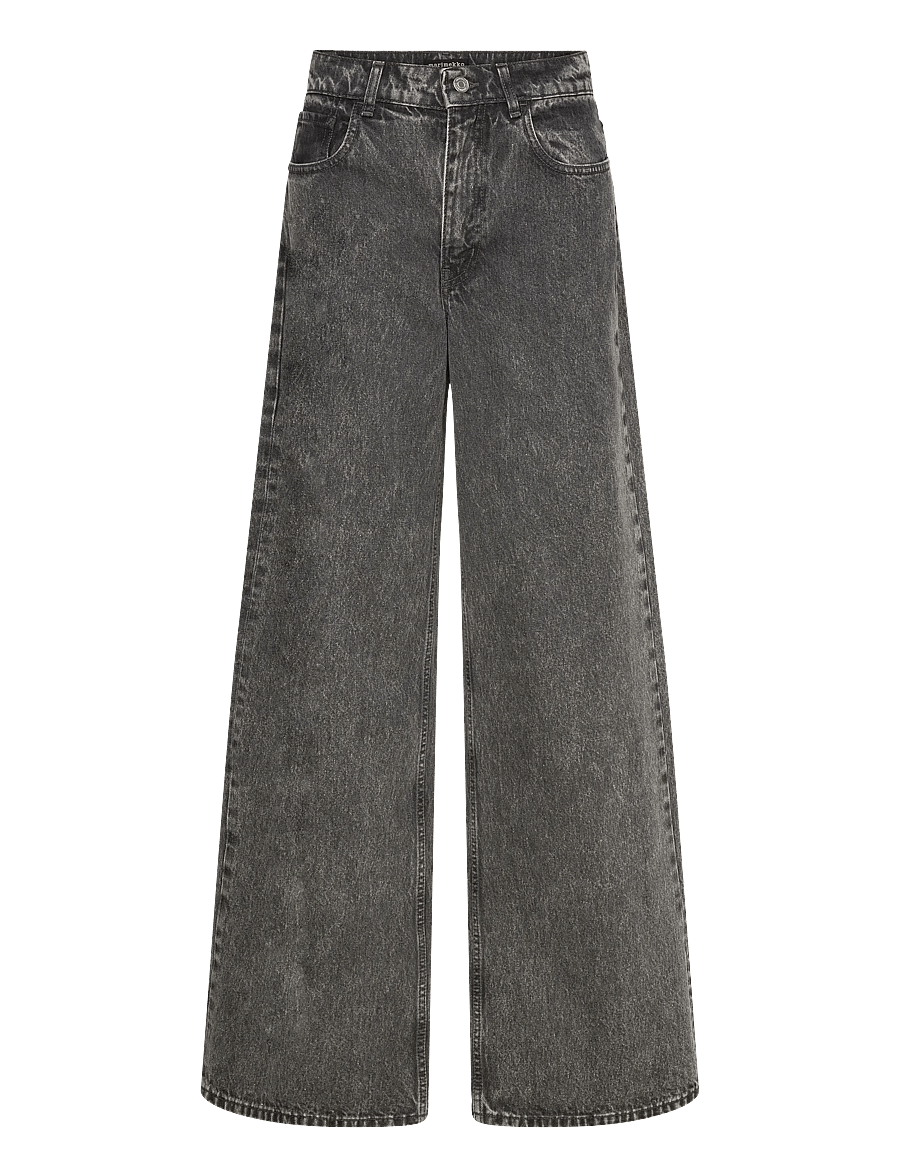 Marimekko - MARIDENIM LOOSE L - hosen mit weitem bein - light grey - 1
