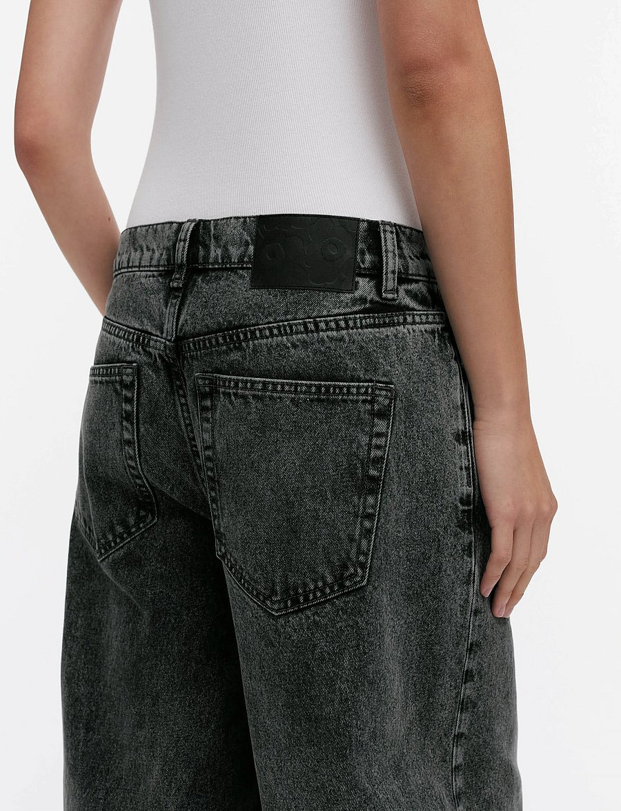 Marimekko - MARIDENIM LOOSE L - hosen mit weitem bein - light grey - 3