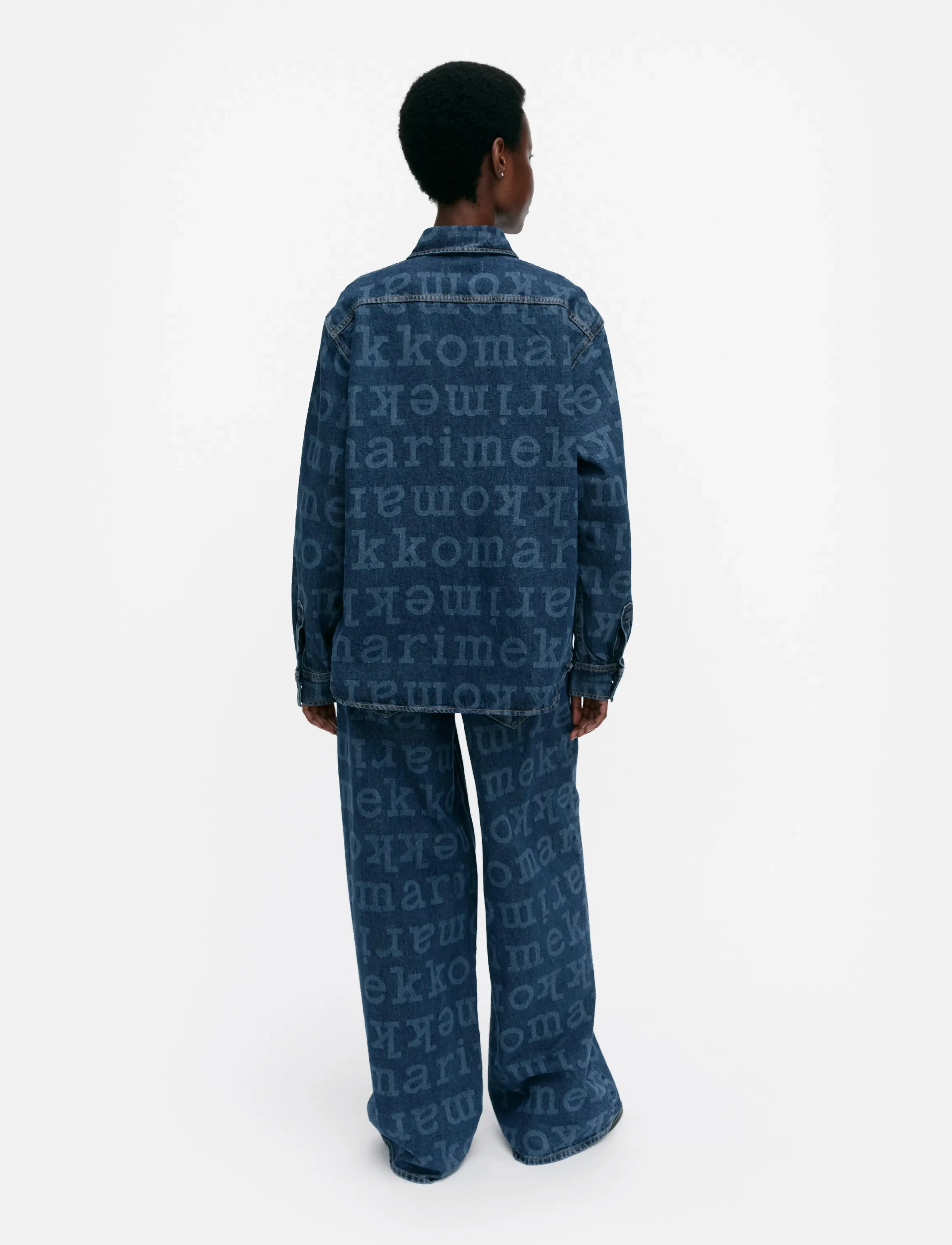 Marimekko - MARIDENIM VAIHE LOGO - langärmlige hemden - mid indigo - 3