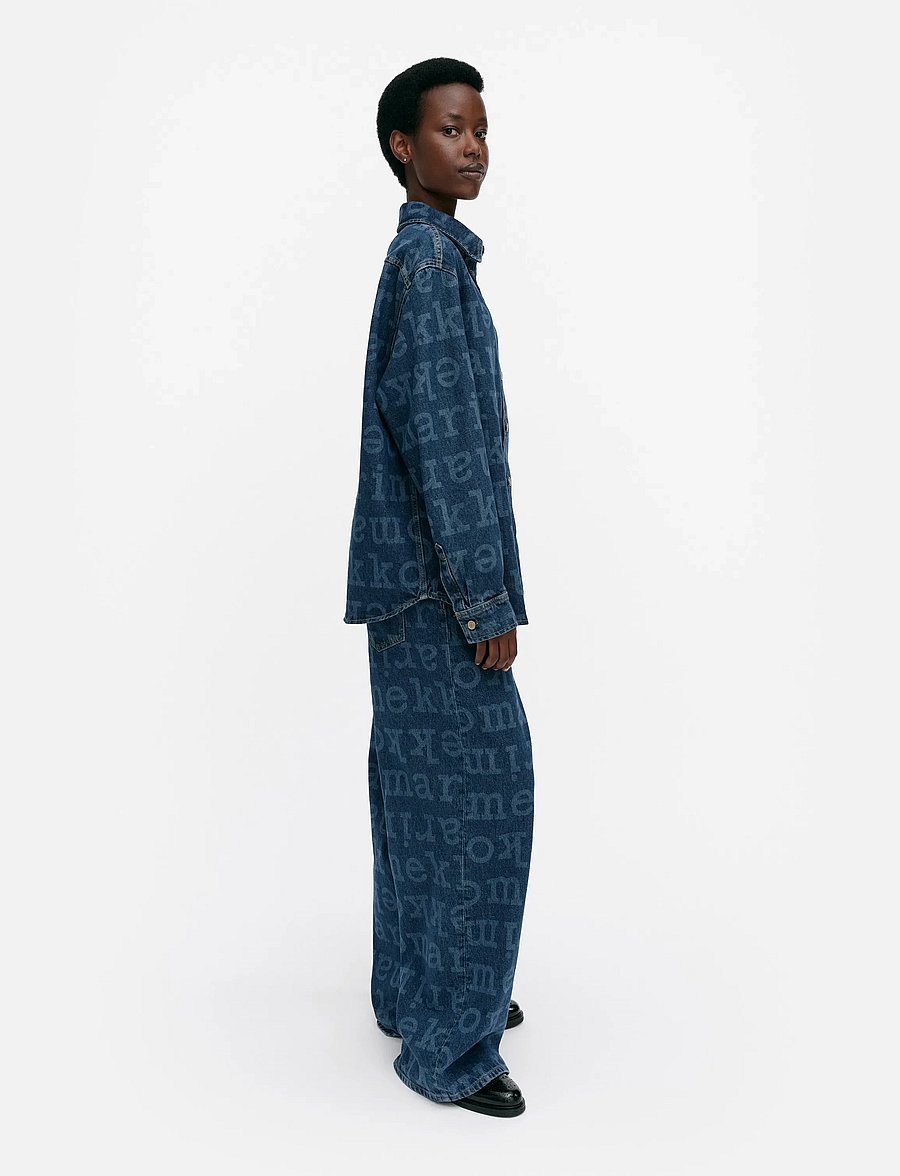 Marimekko - MARIDENIM VAIHE LOGO - jeansskjortor - mid indigo - 4