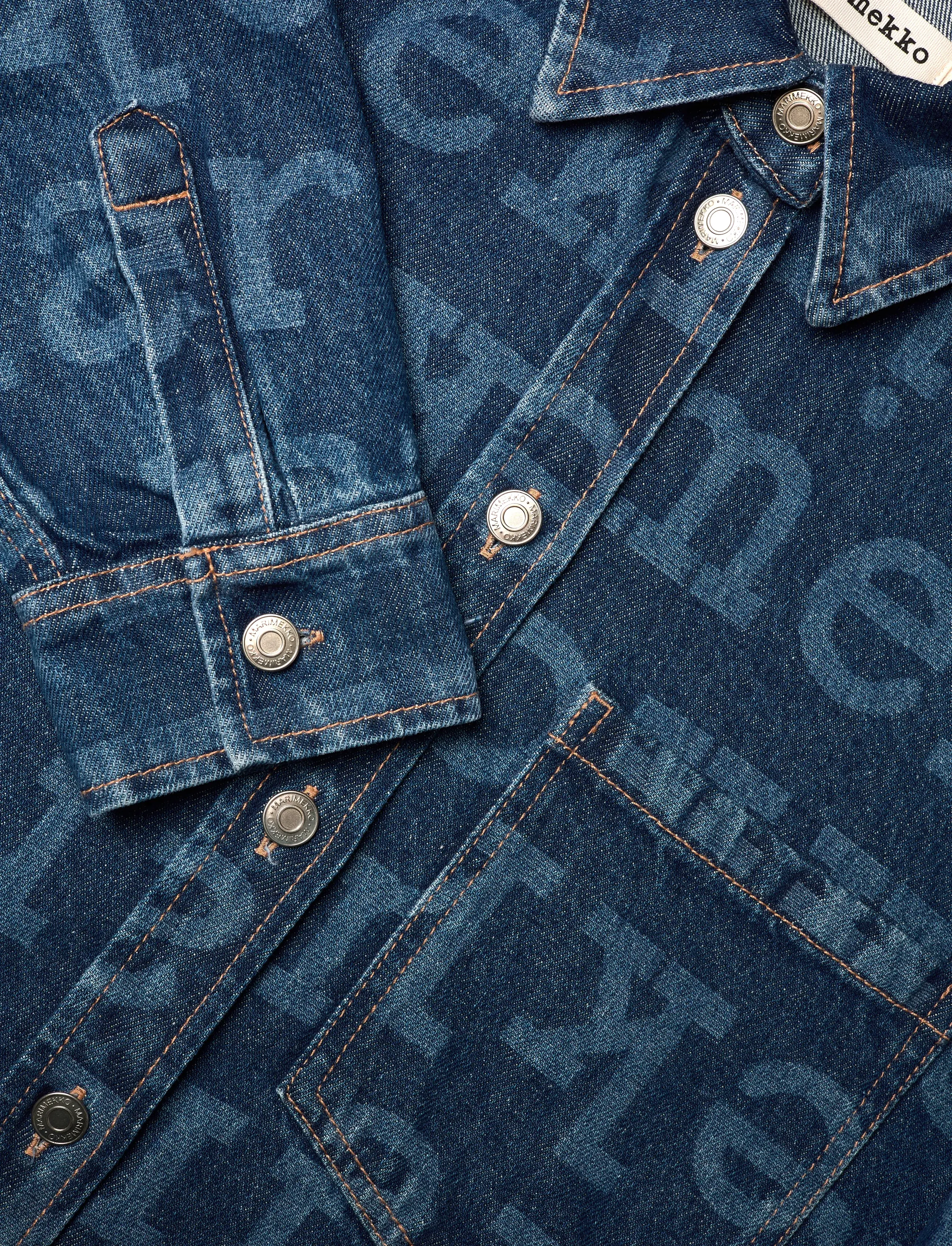 Marimekko - MARIDENIM VAIHE LOGO - langärmlige hemden - mid indigo - 5