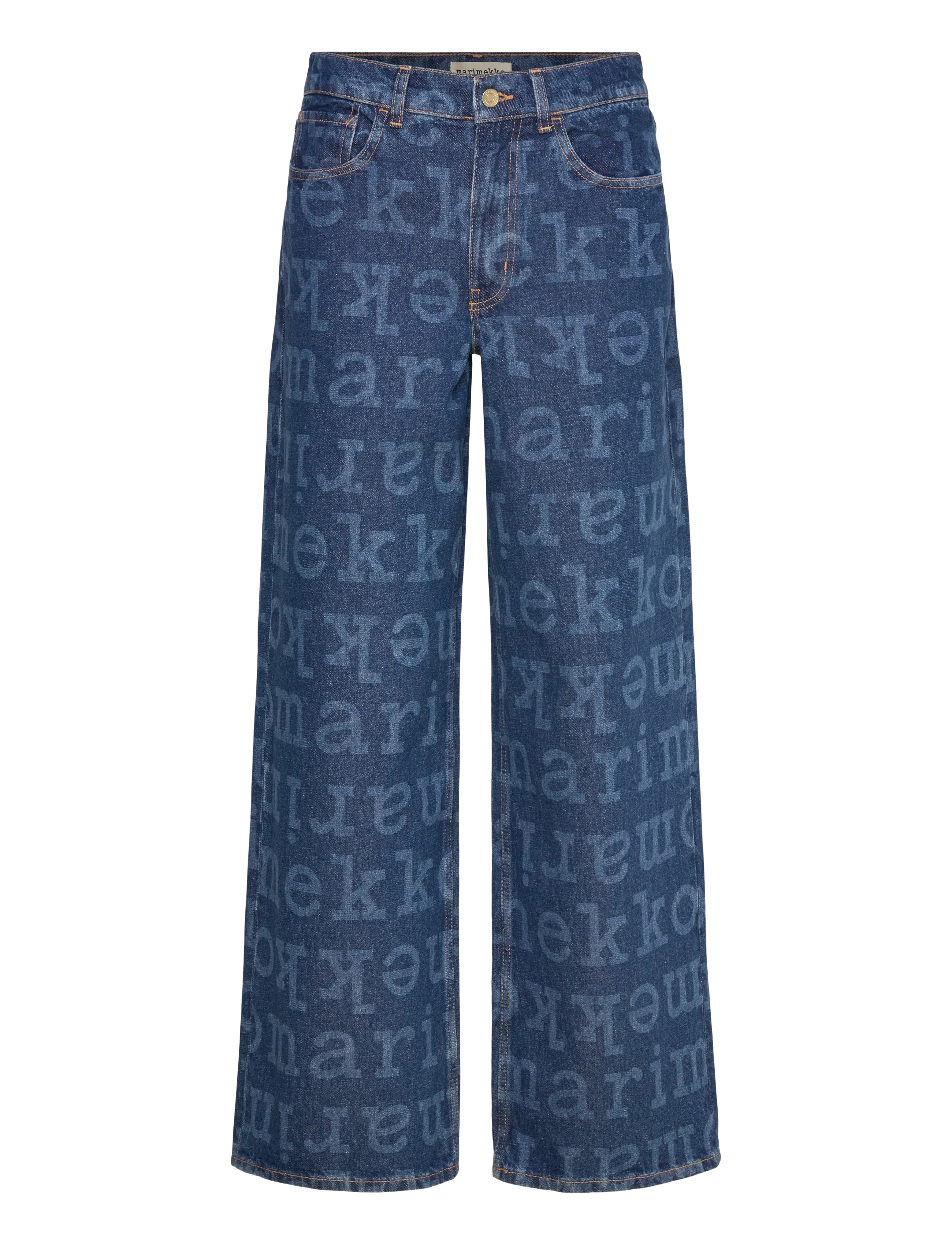 Marimekko MARIDENIM LOOSE LOGO - Laia säärega teksad - MID INDIGO / blue