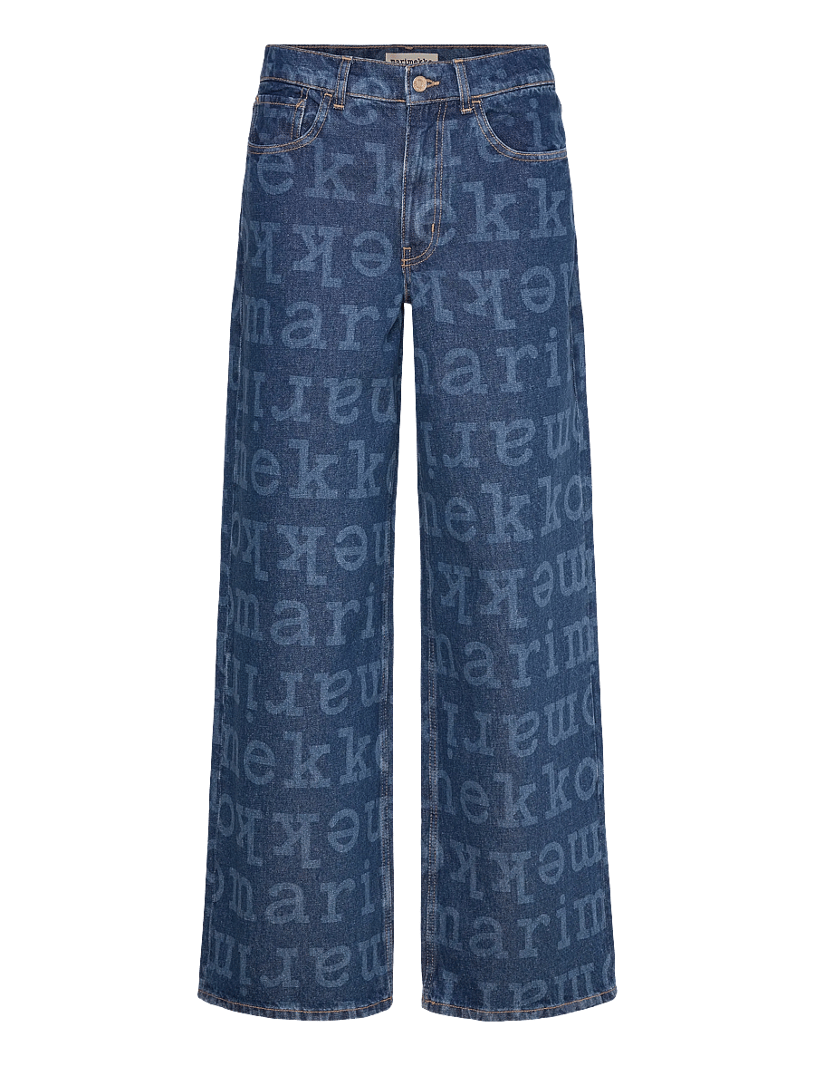 Marimekko - MARIDENIM LOOSE LOGO - laia säärega teksad - mid indigo - 1
