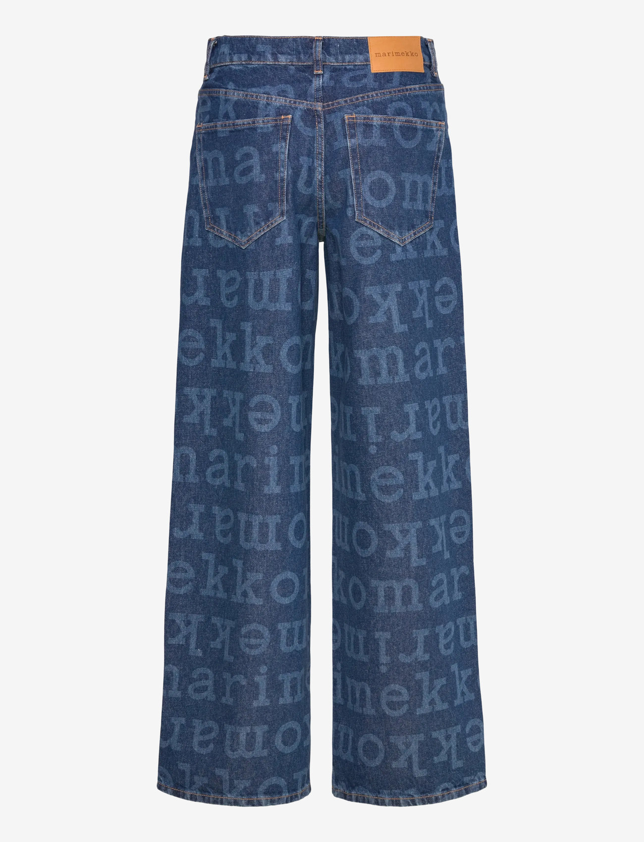 Marimekko - MARIDENIM LOOSE LOGO - hosen mit weitem bein - mid indigo - 2