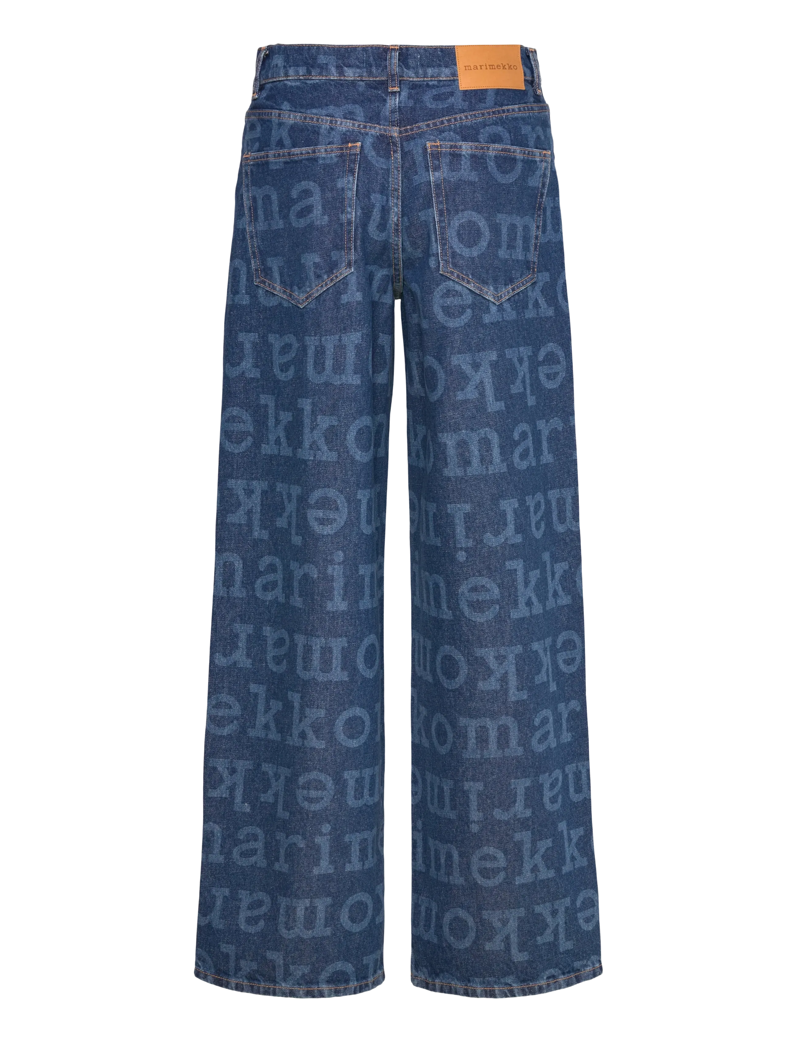 Marimekko - MARIDENIM LOOSE LOGO - spodnie szerokie - mid indigo - 2