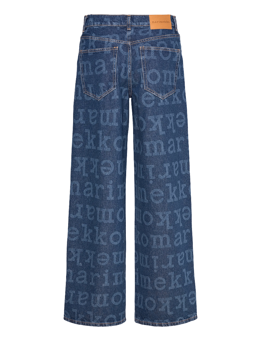 Marimekko - MARIDENIM LOOSE LOGO - laia säärega teksad - mid indigo - 2