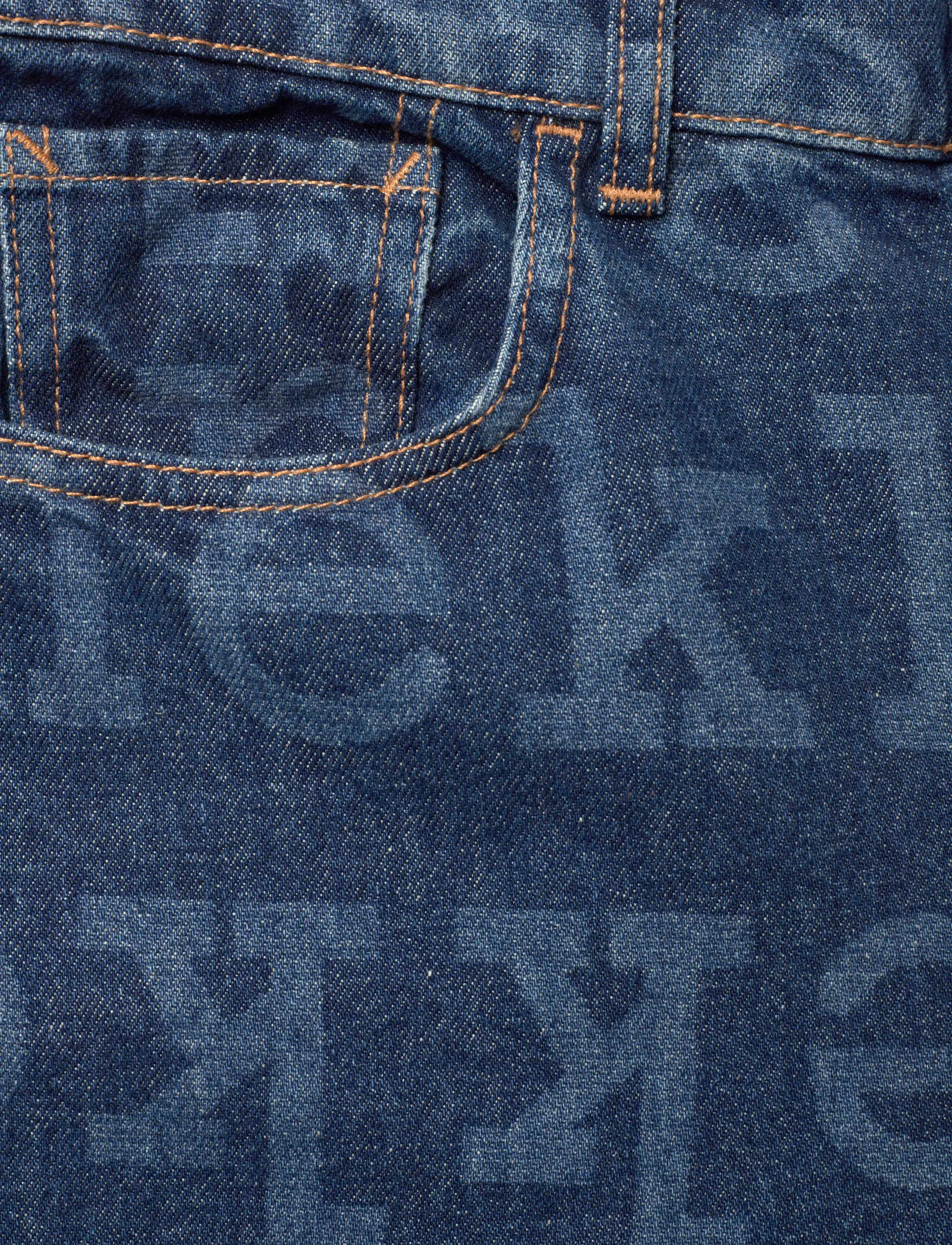 Marimekko - MARIDENIM LOOSE LOGO - spodnie szerokie - mid indigo - 5
