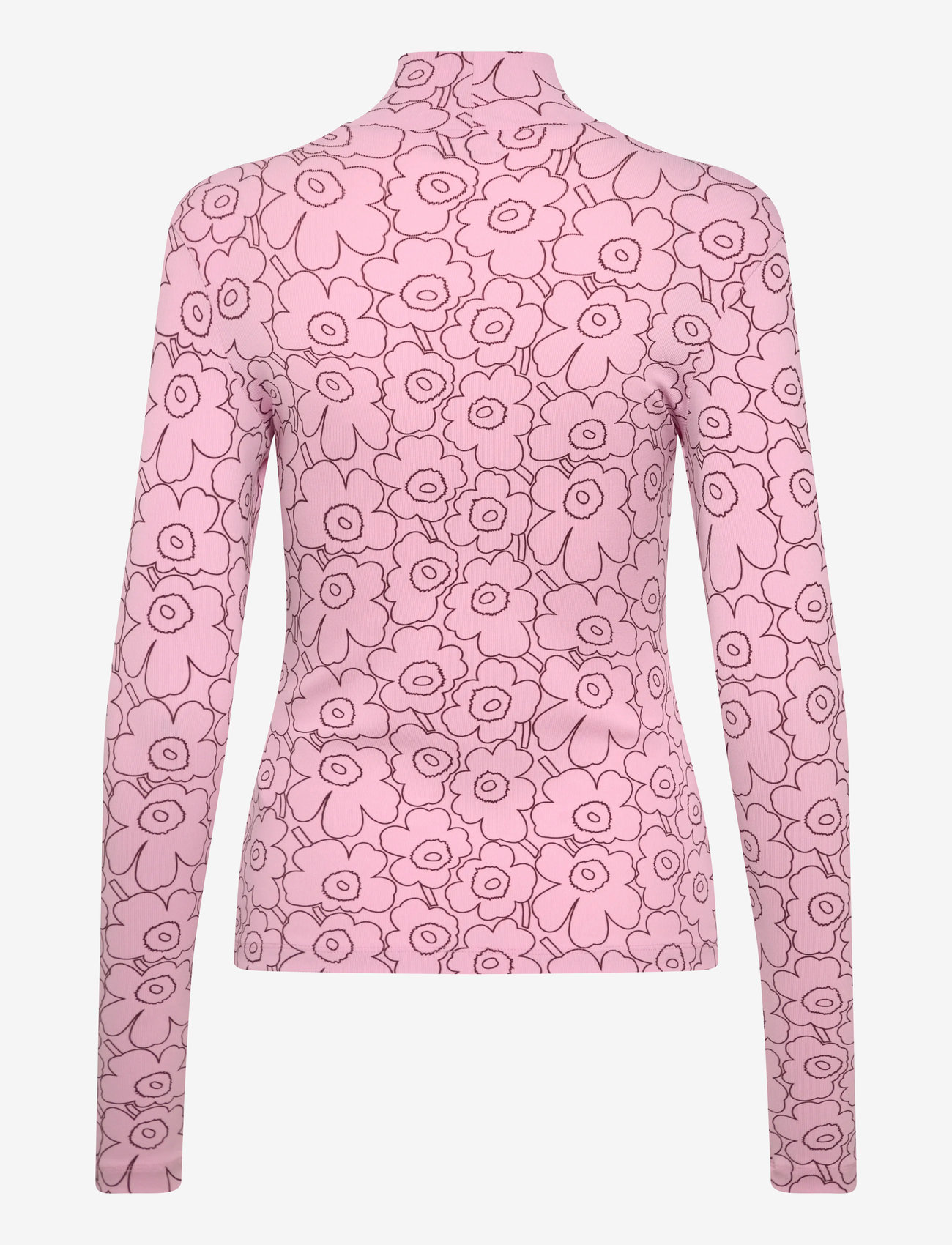 Marimekko - SOLMIA PIIRTO UNIKKO - turtlenecks - light pink, wine red - 2