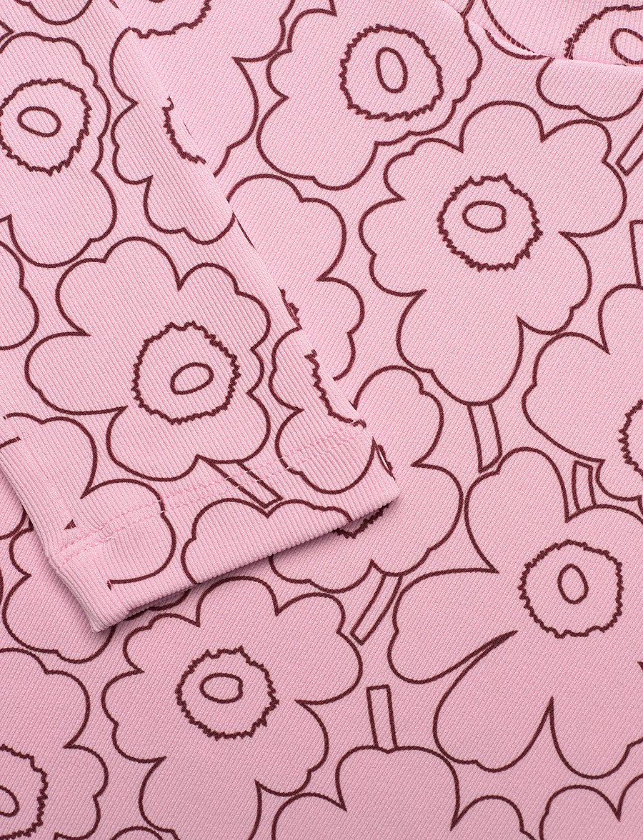 Marimekko - SOLMIA PIIRTO UNIKKO - kõrge kaelusega džemprid - light pink, wine red - 5