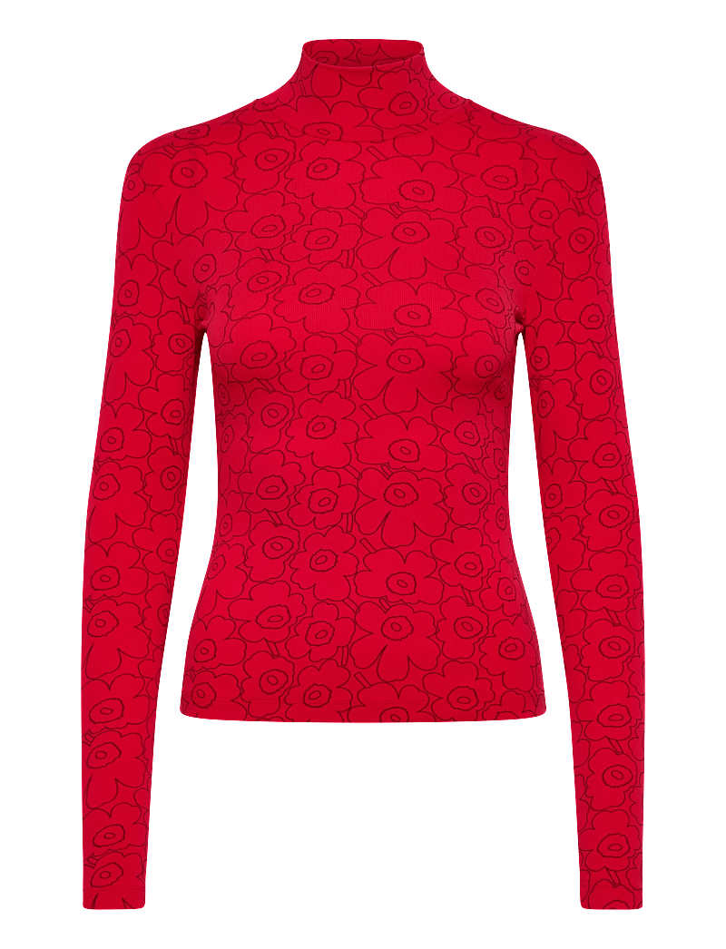 Marimekko - SOLMIA PIIRTO UNIKKO - rollkragenpullover - red, wine red - 1