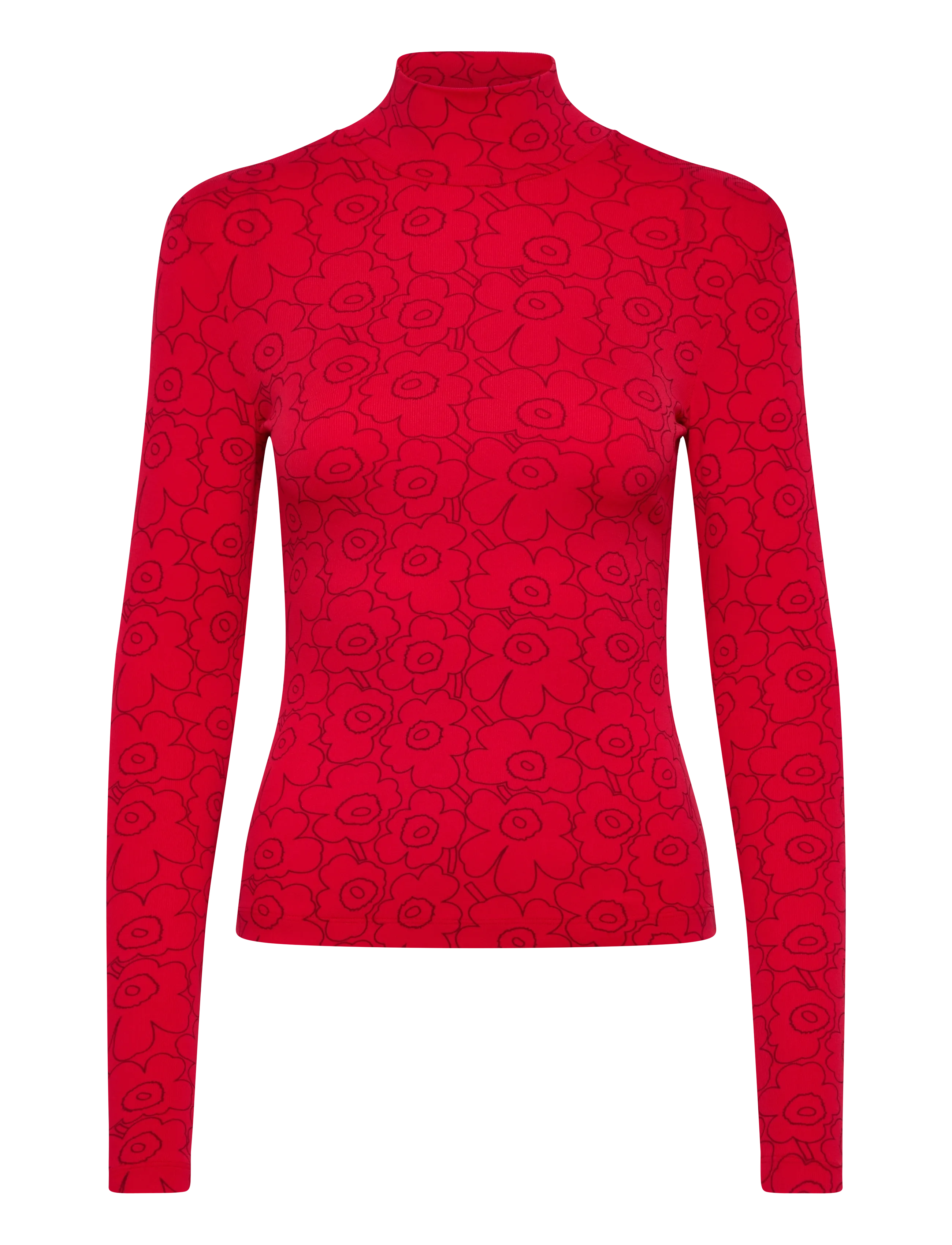 Marimekko SOLMIA PIIRTO UNIKKO - Strickmode - RED, WINE RED / red