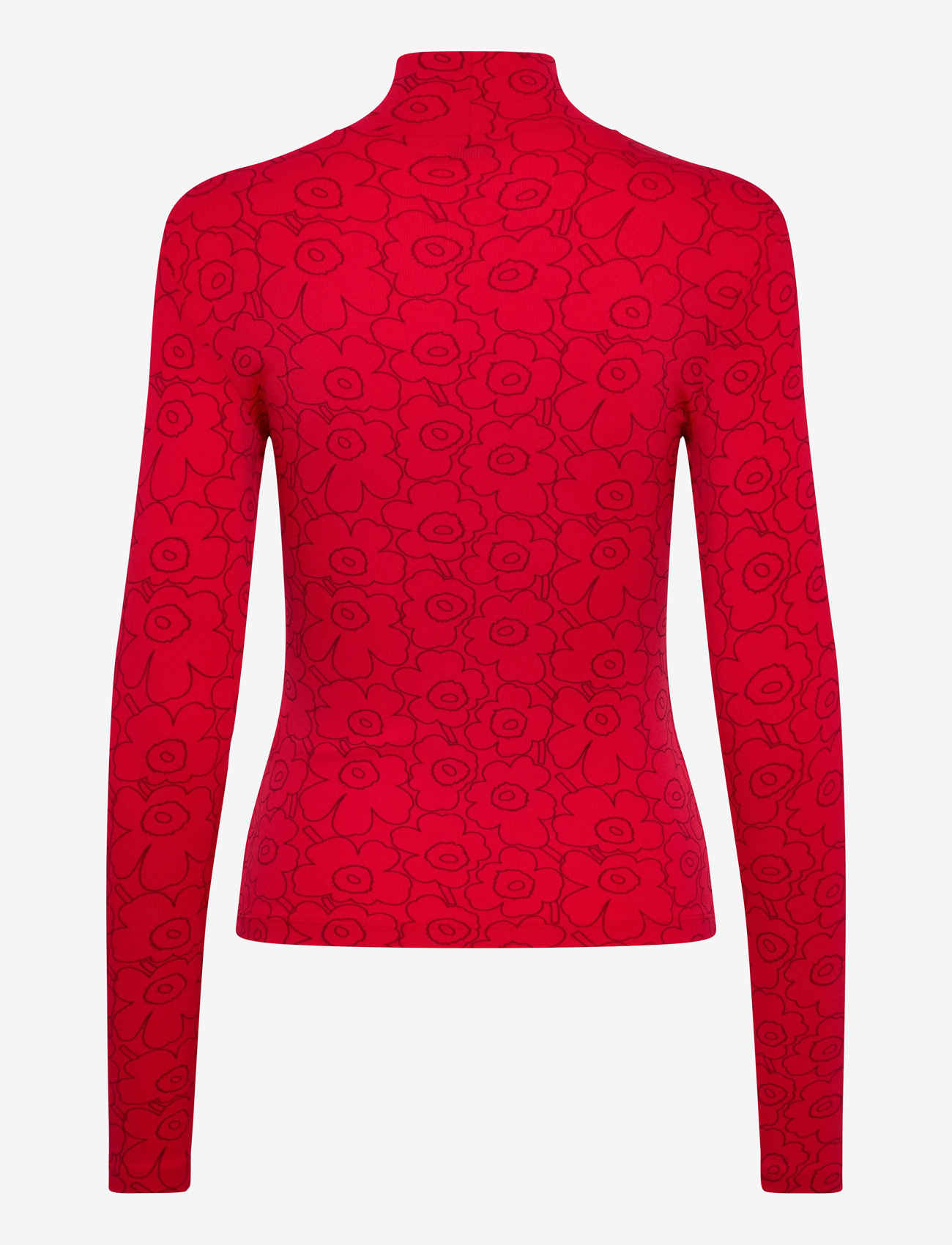 Marimekko - SOLMIA PIIRTO UNIKKO - kõrge kaelusega džemprid - red, wine red - 2