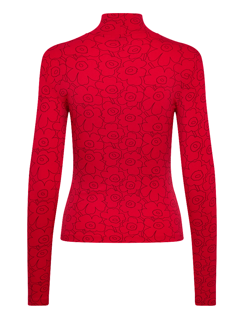 Marimekko - SOLMIA PIIRTO UNIKKO - rollkragenpullover - red, wine red - 2